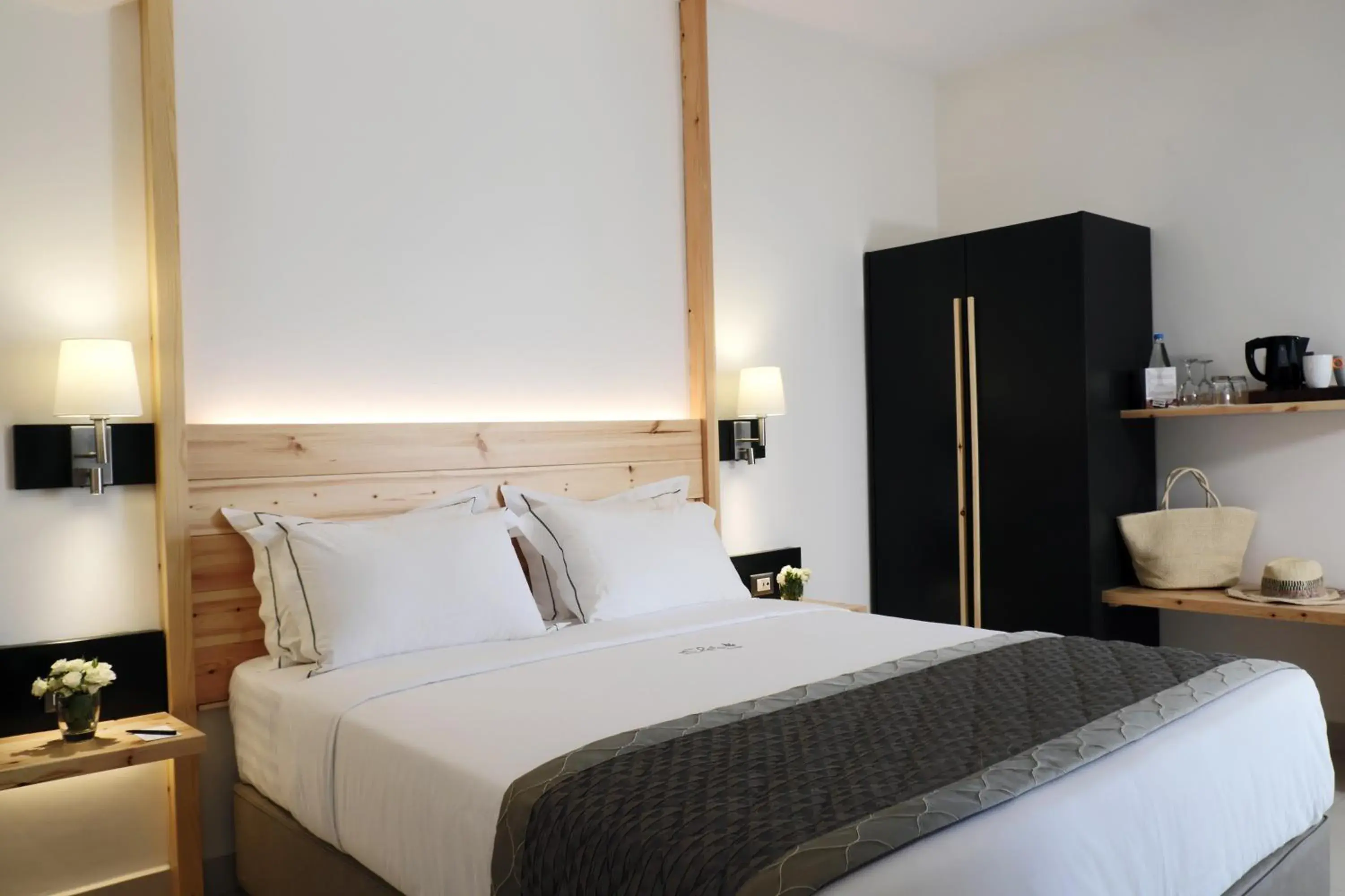 Bedroom, Bed in Acrotel Elea Beach Bedroom, Bed in Acrotel Elea Beach