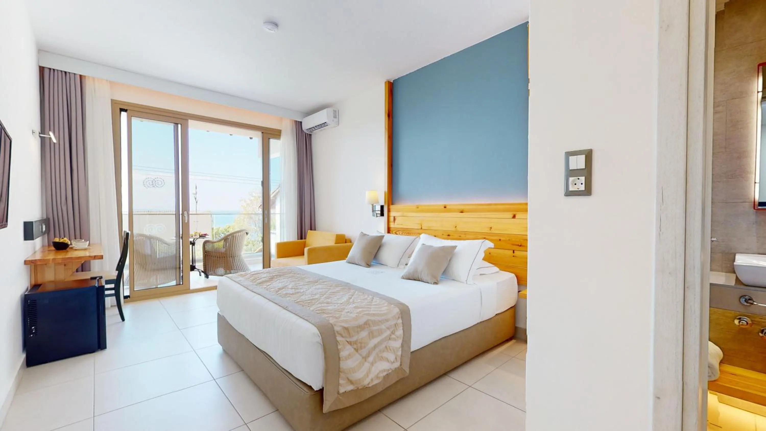 Bedroom, Bed in Acrotel Elea Beach