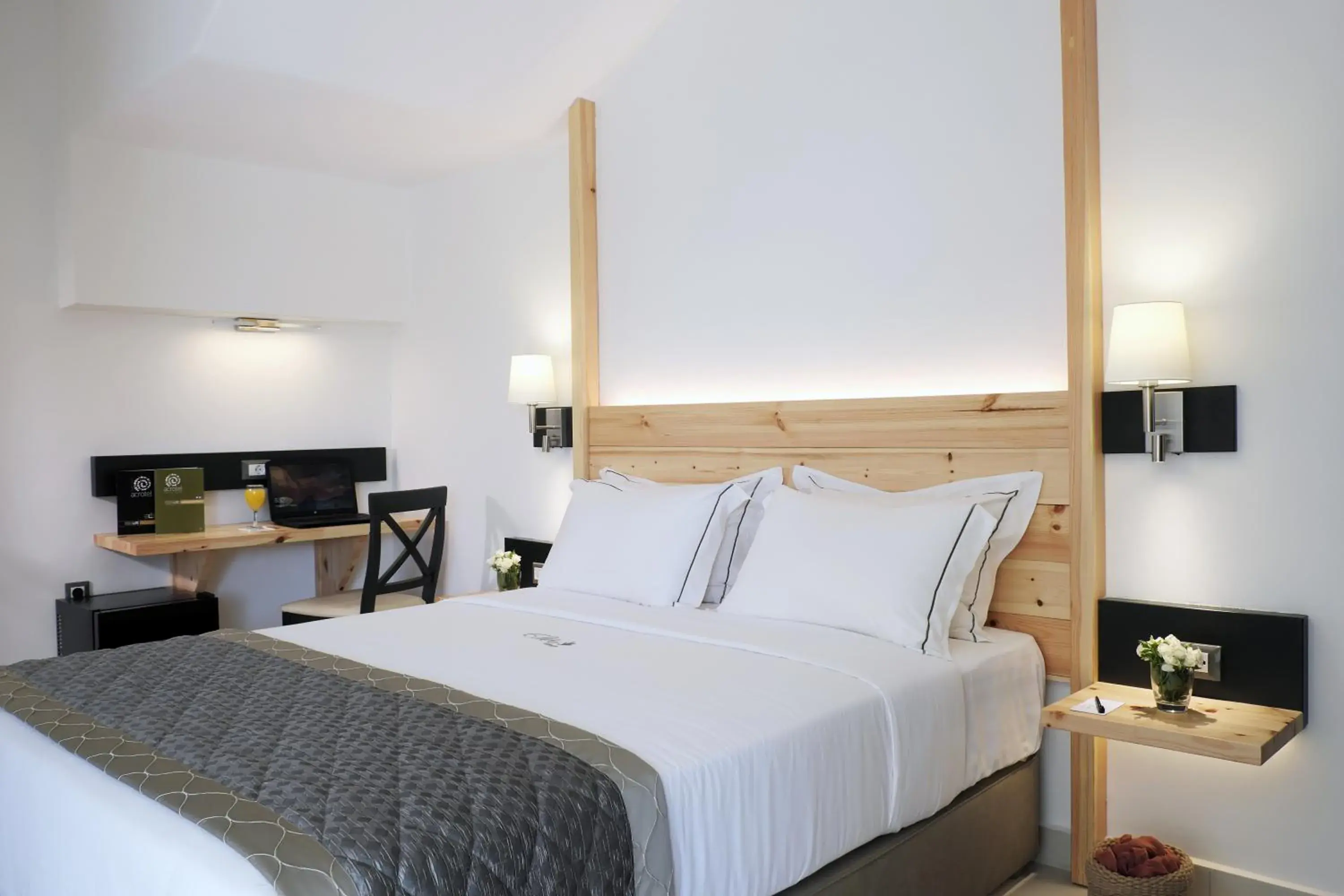 Bedroom, Bed in Acrotel Elea Beach Bedroom, Bed in Acrotel Elea Beach