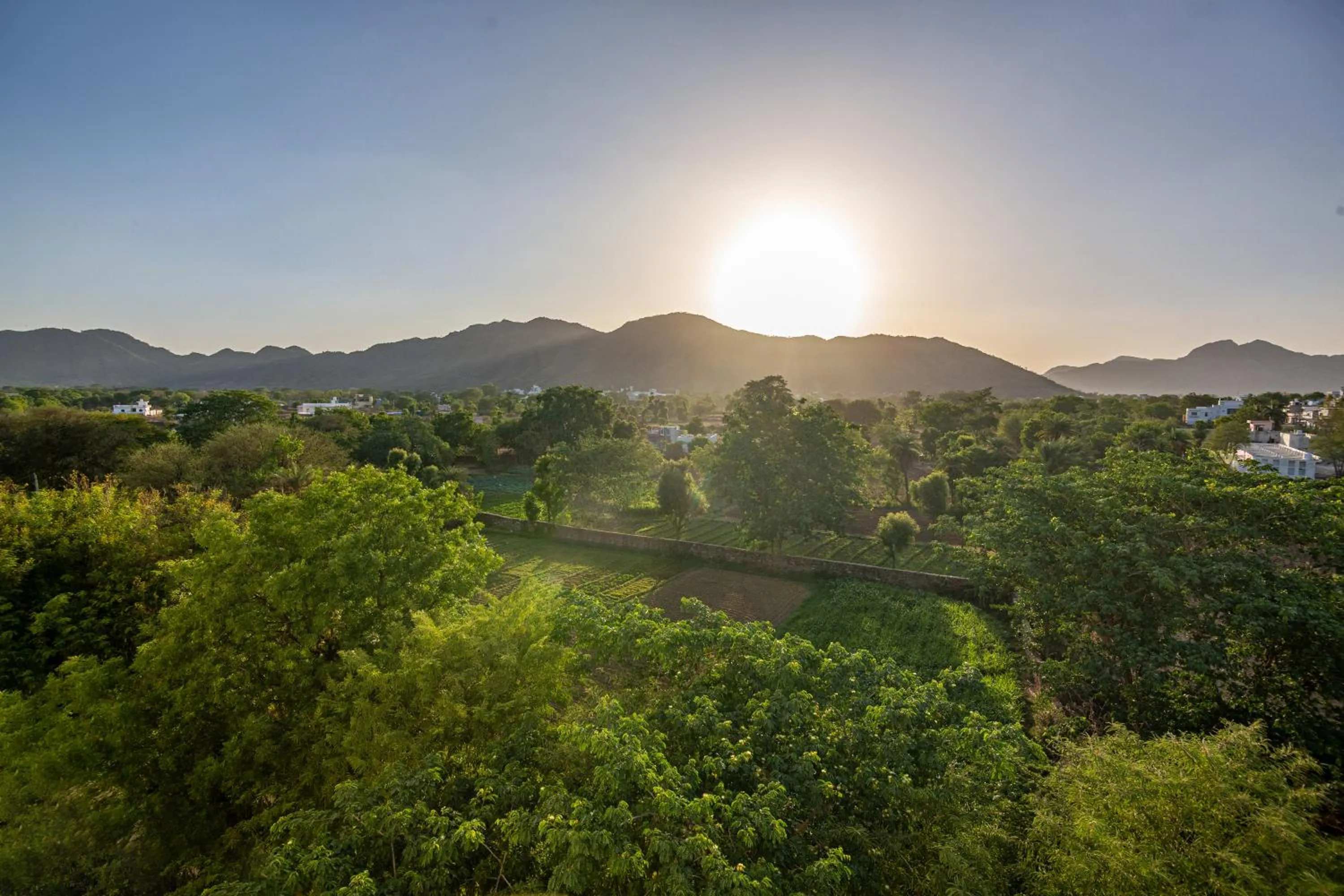 Sunset in Sterling Aravalli Udaipur
