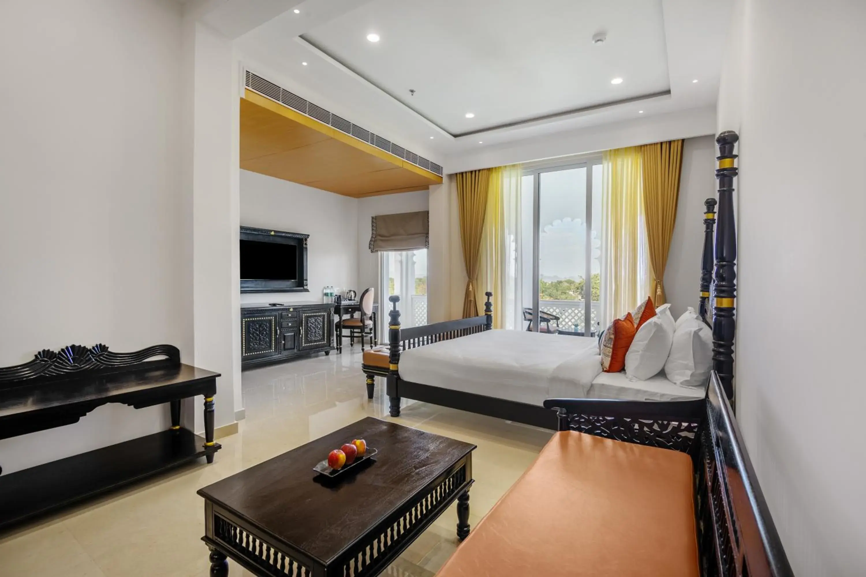 Seating area, Bed in Sterling Aravalli Udaipur Seating area, Bed in Sterling Aravalli Udaipur