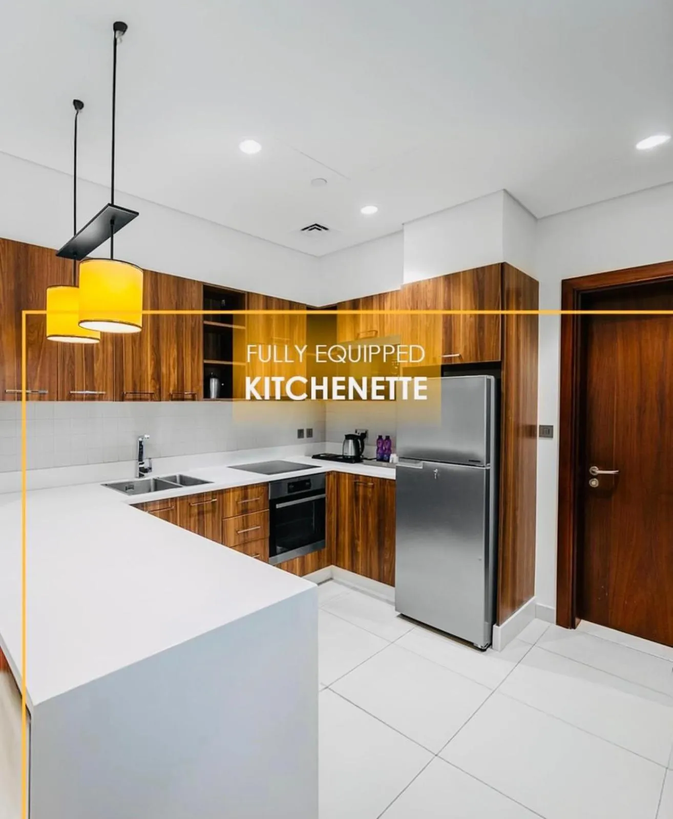 Kitchen or kitchenette in Central Inn Hotel & Suites - Al Sadd, Doha, Qatar