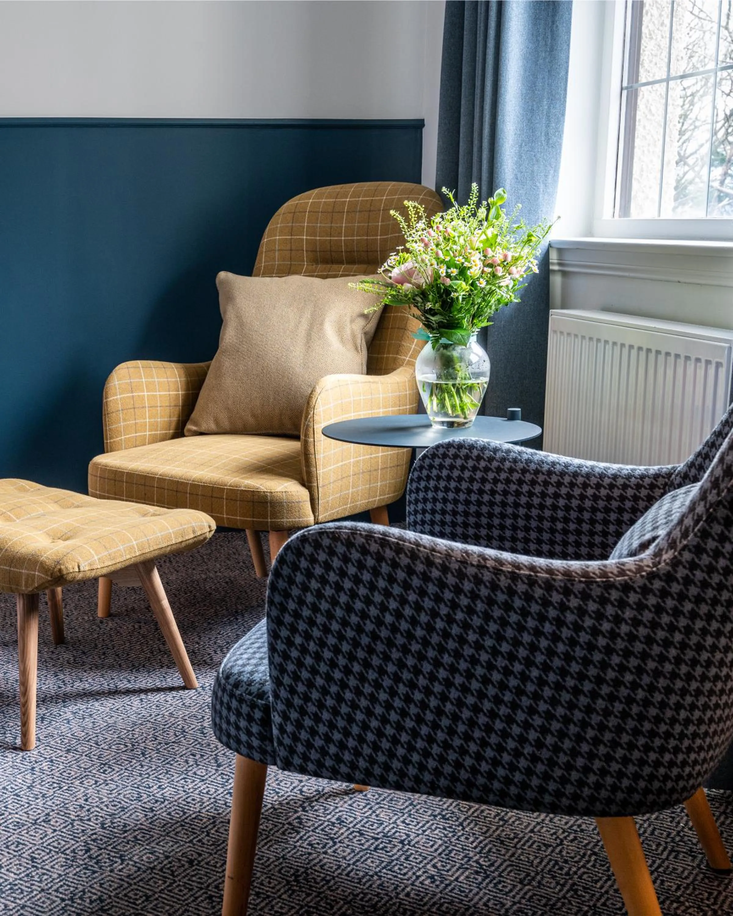 Seating area in Royal Marine Hotel, by Highland Coast Hotels