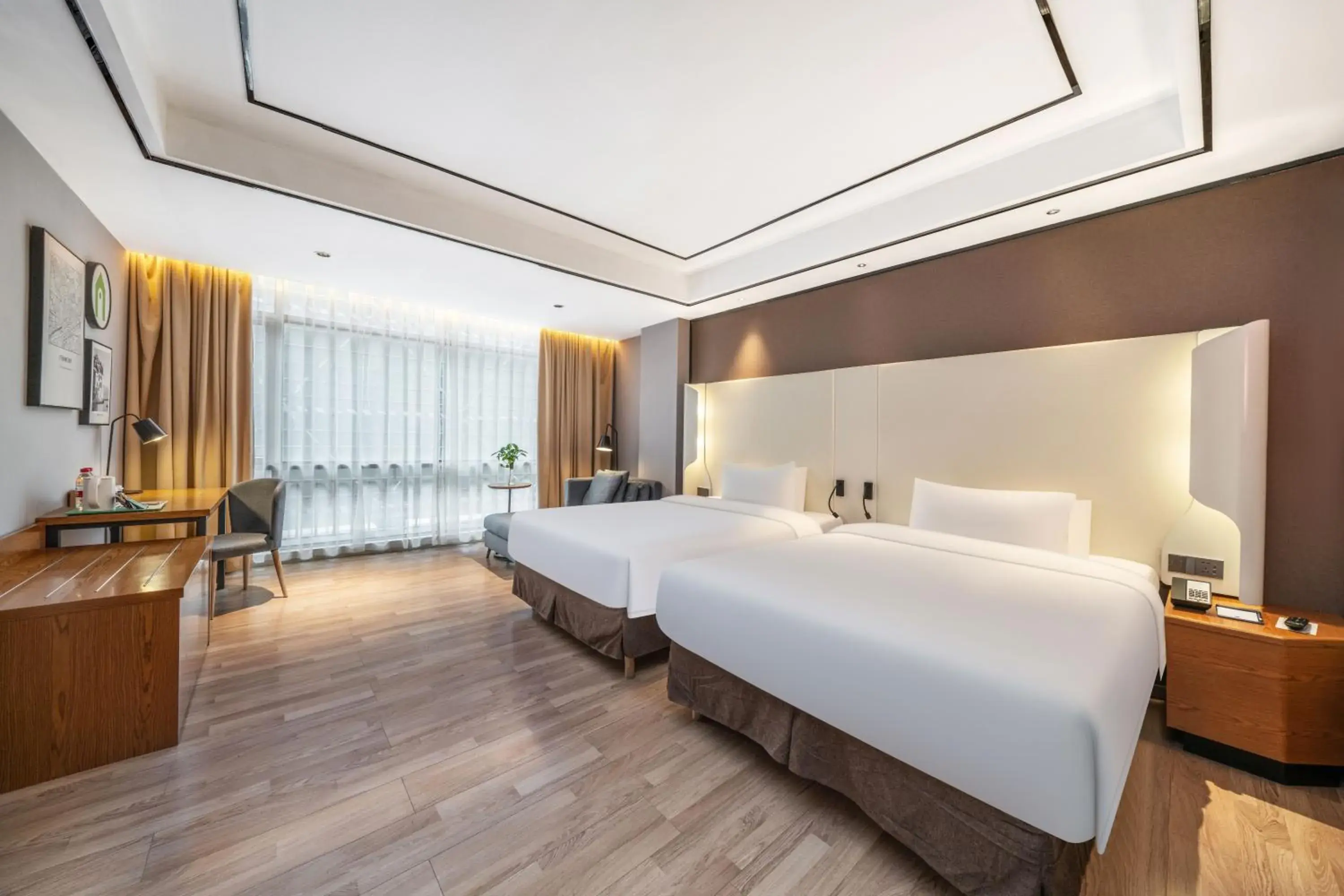 Bed in Campanile Shenzhen Gongming Honghuashan Metro Station Bed in Campanile Shenzhen Gongming Honghuashan Metro Station