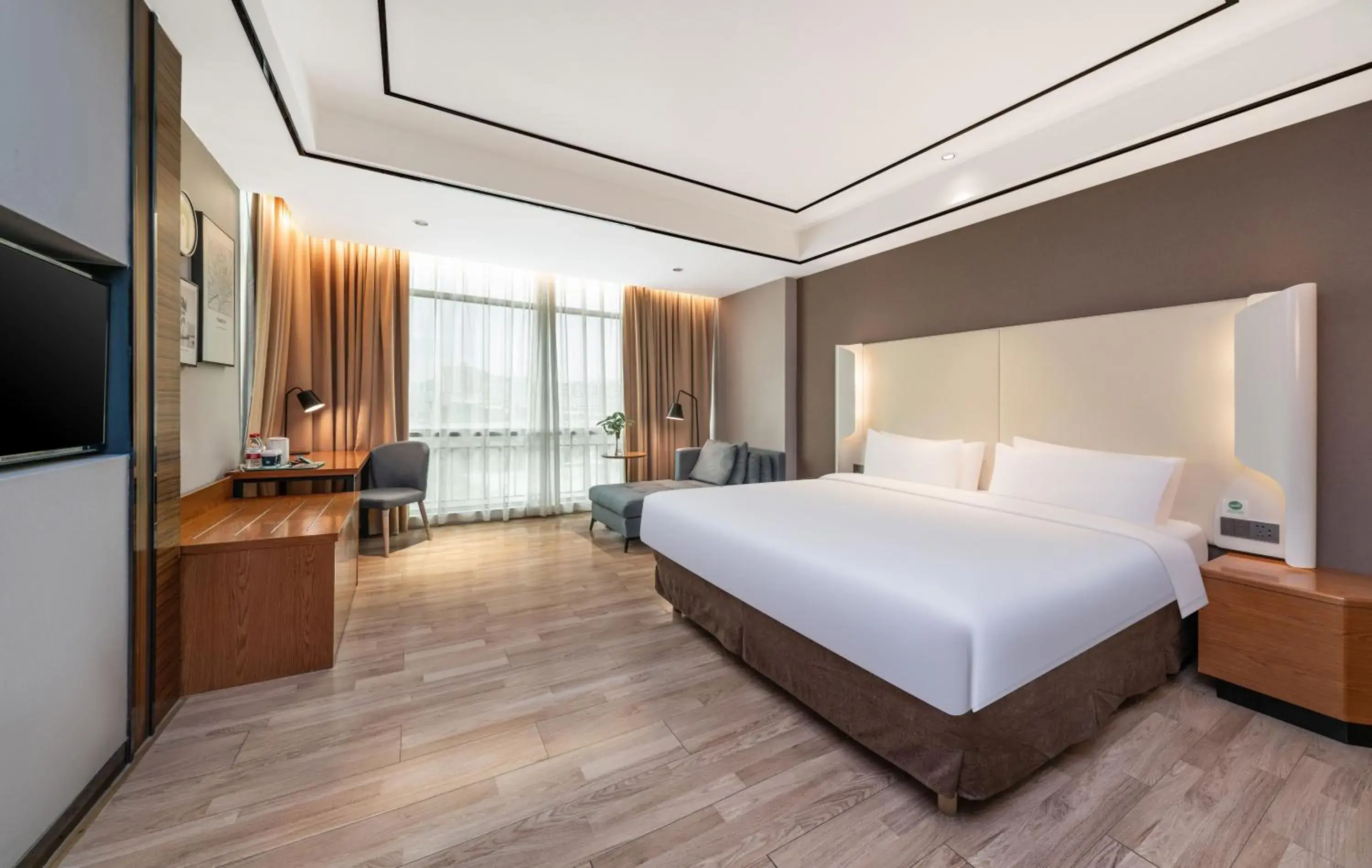 Bed in Campanile Shenzhen Gongming Honghuashan Metro Station Bed in Campanile Shenzhen Gongming Honghuashan Metro Station