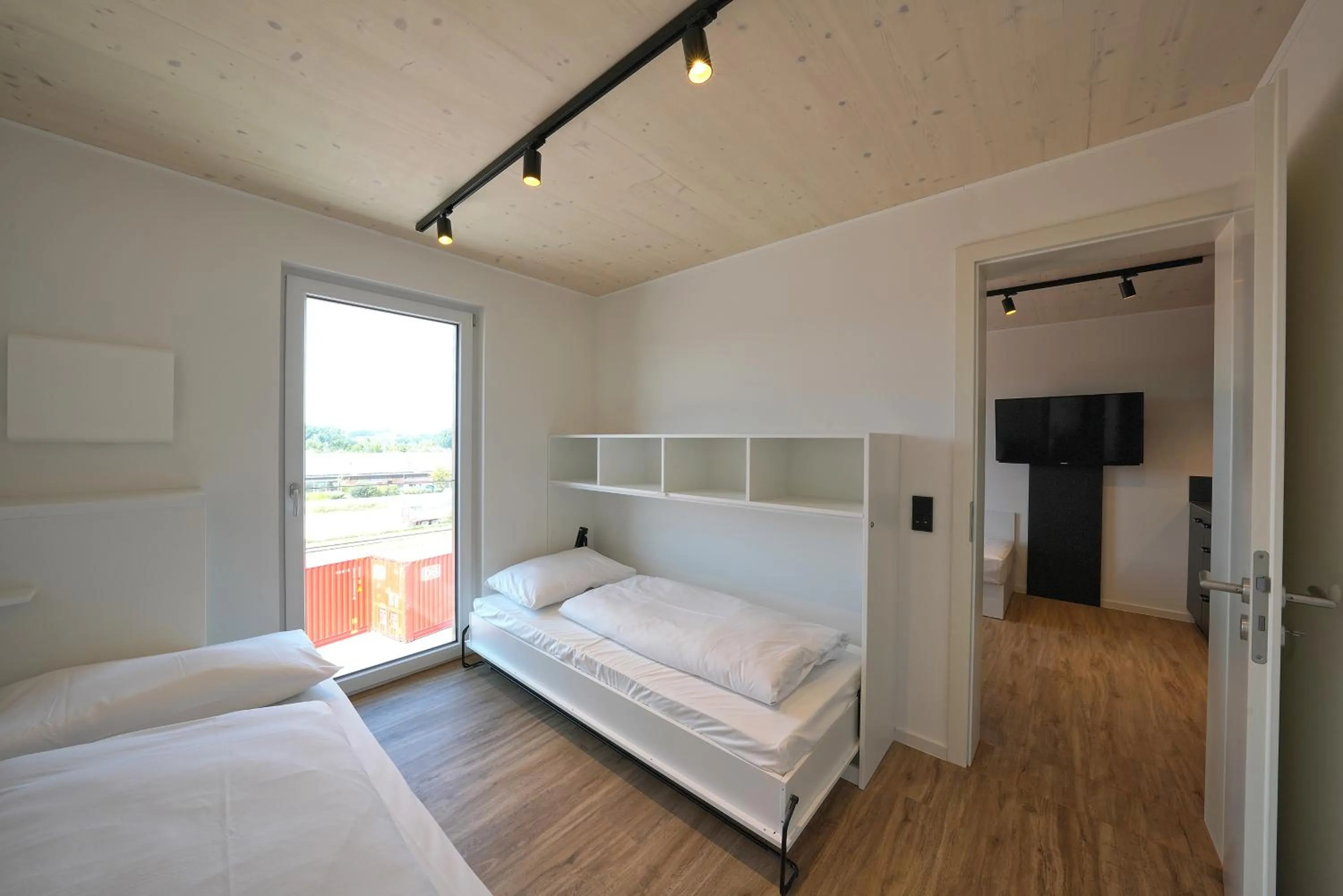 Bedroom, Bed in Timber One Boardinghouse Dorfen