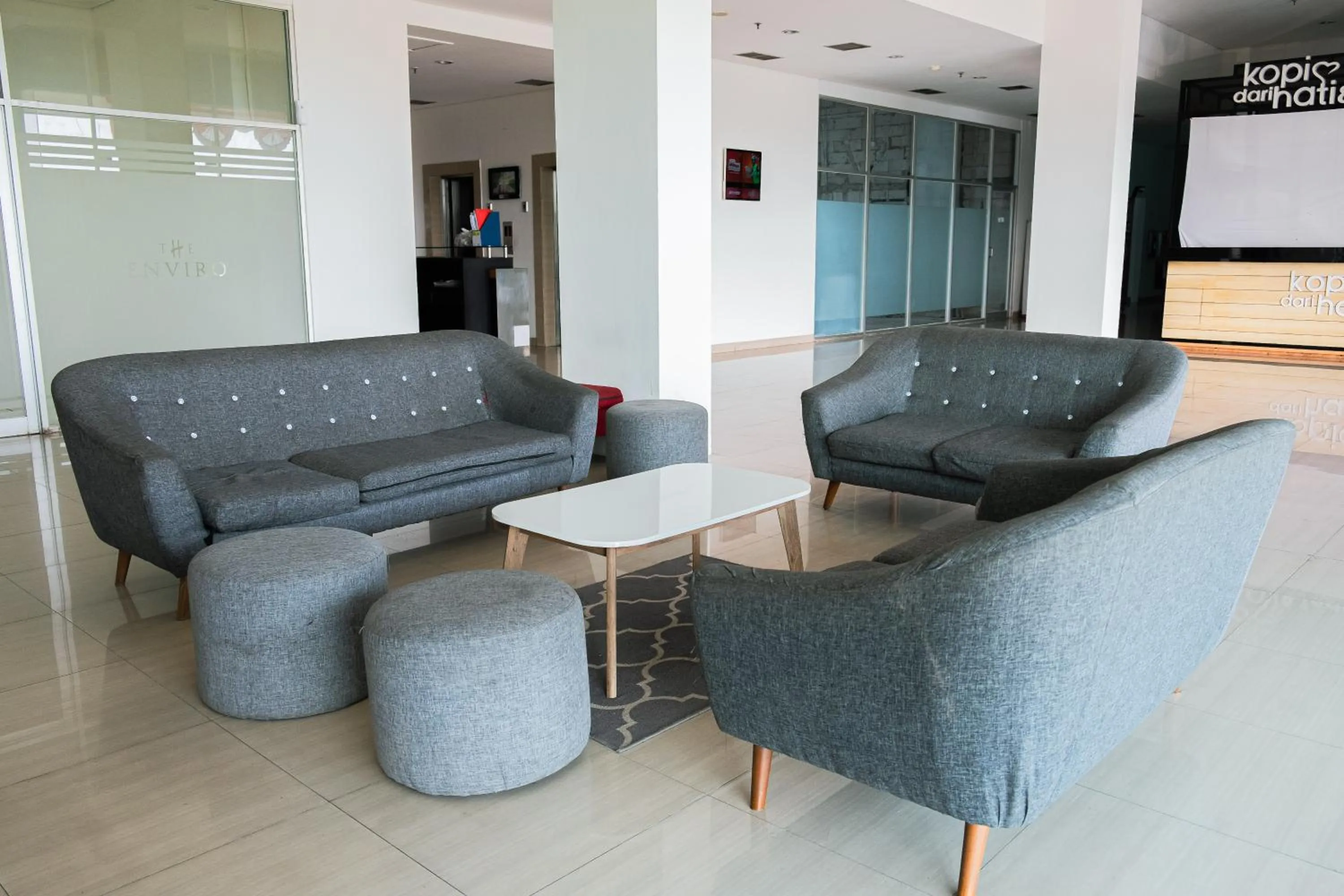 Seating area in The Enviro Nusantara By Reccoma