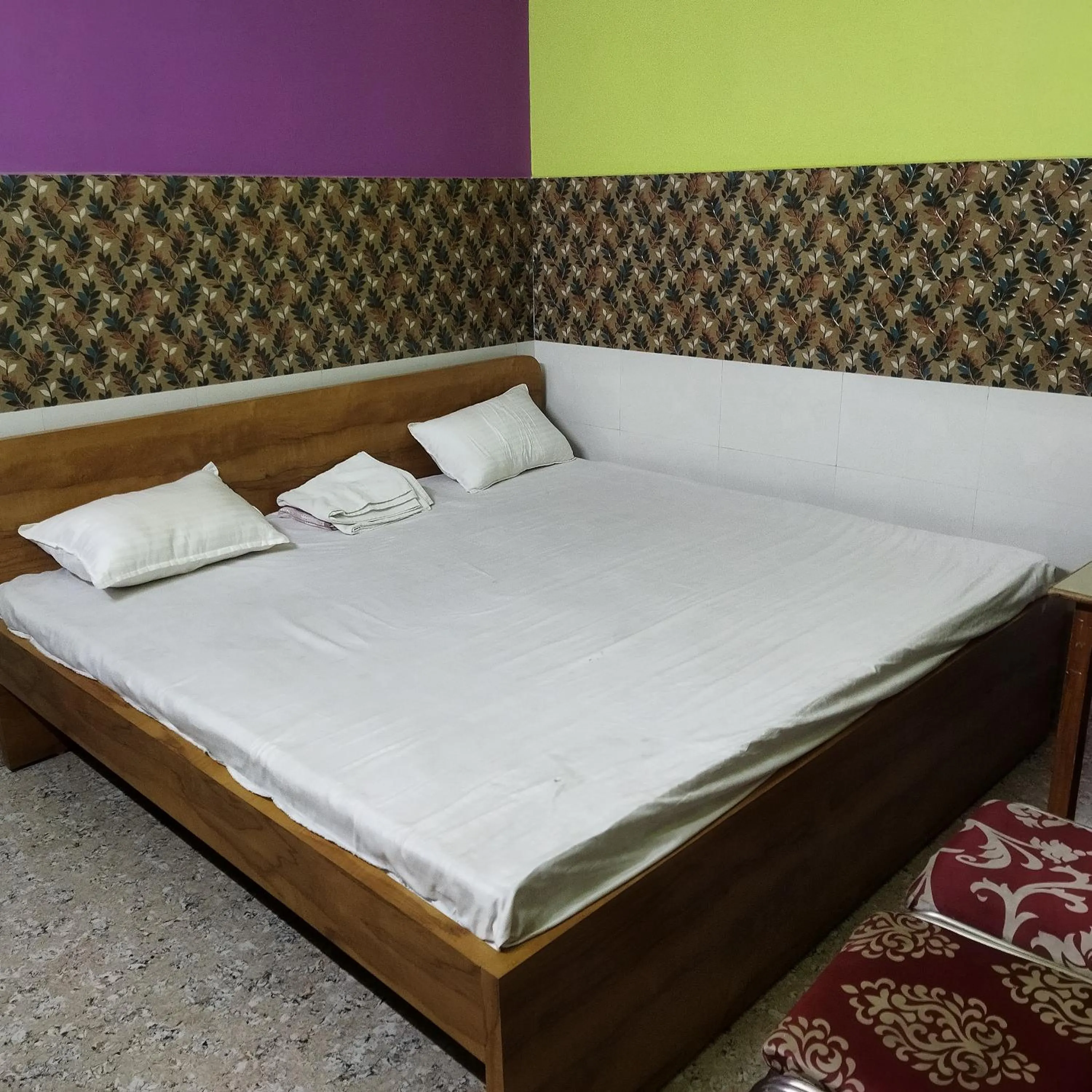 Bed in Hotel Bhagwat Palace