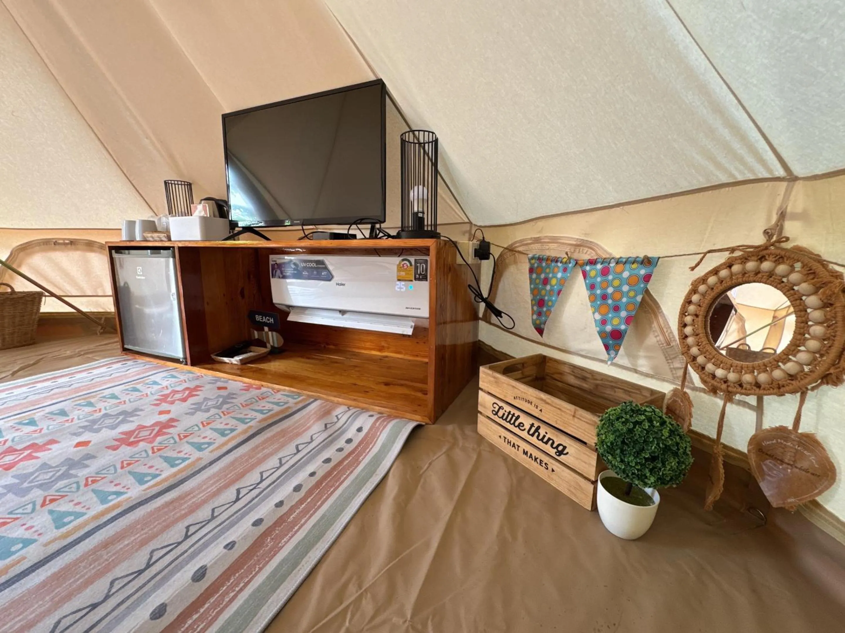 Bed in The Campster Kanchanaburi