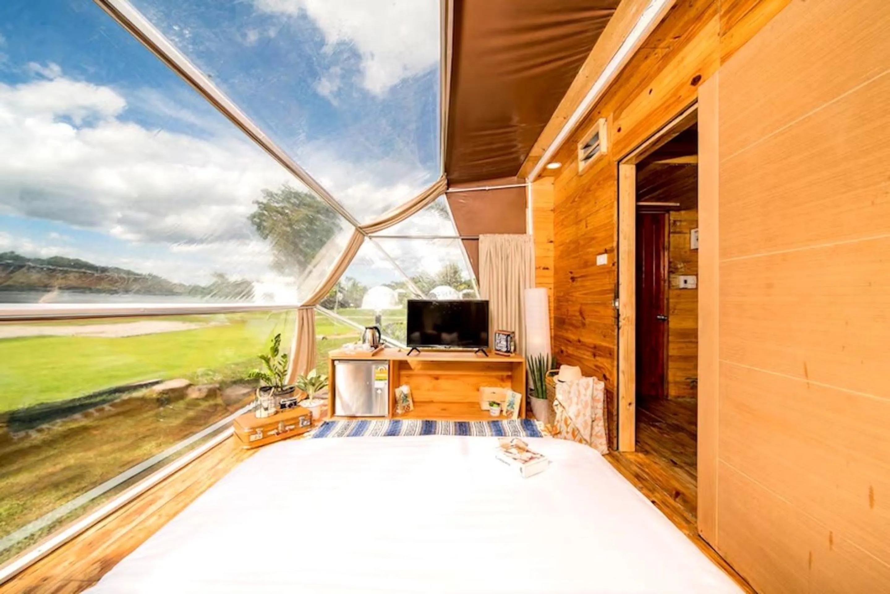 Bed in The Campster Kanchanaburi