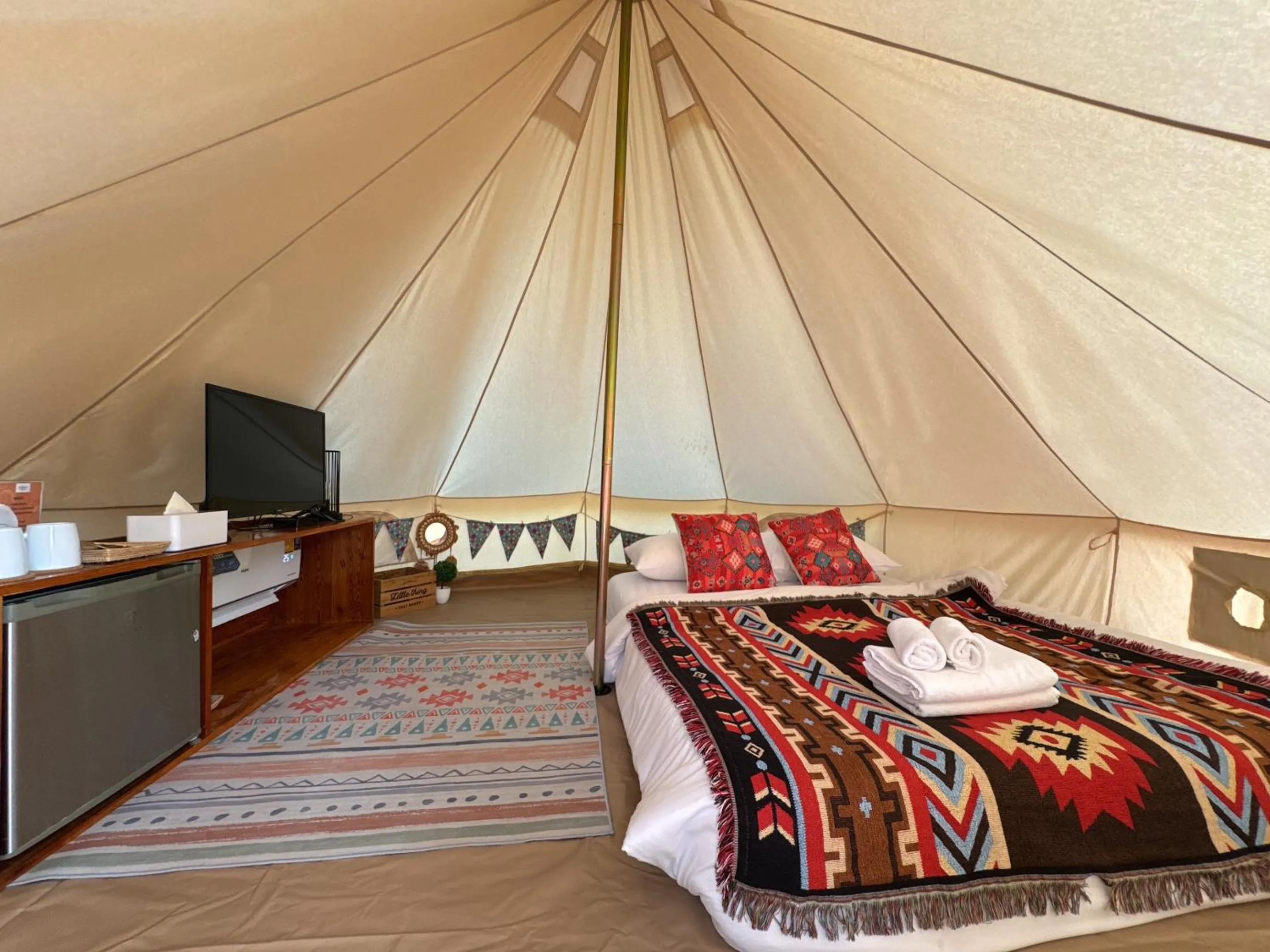 Bed in The Campster Kanchanaburi