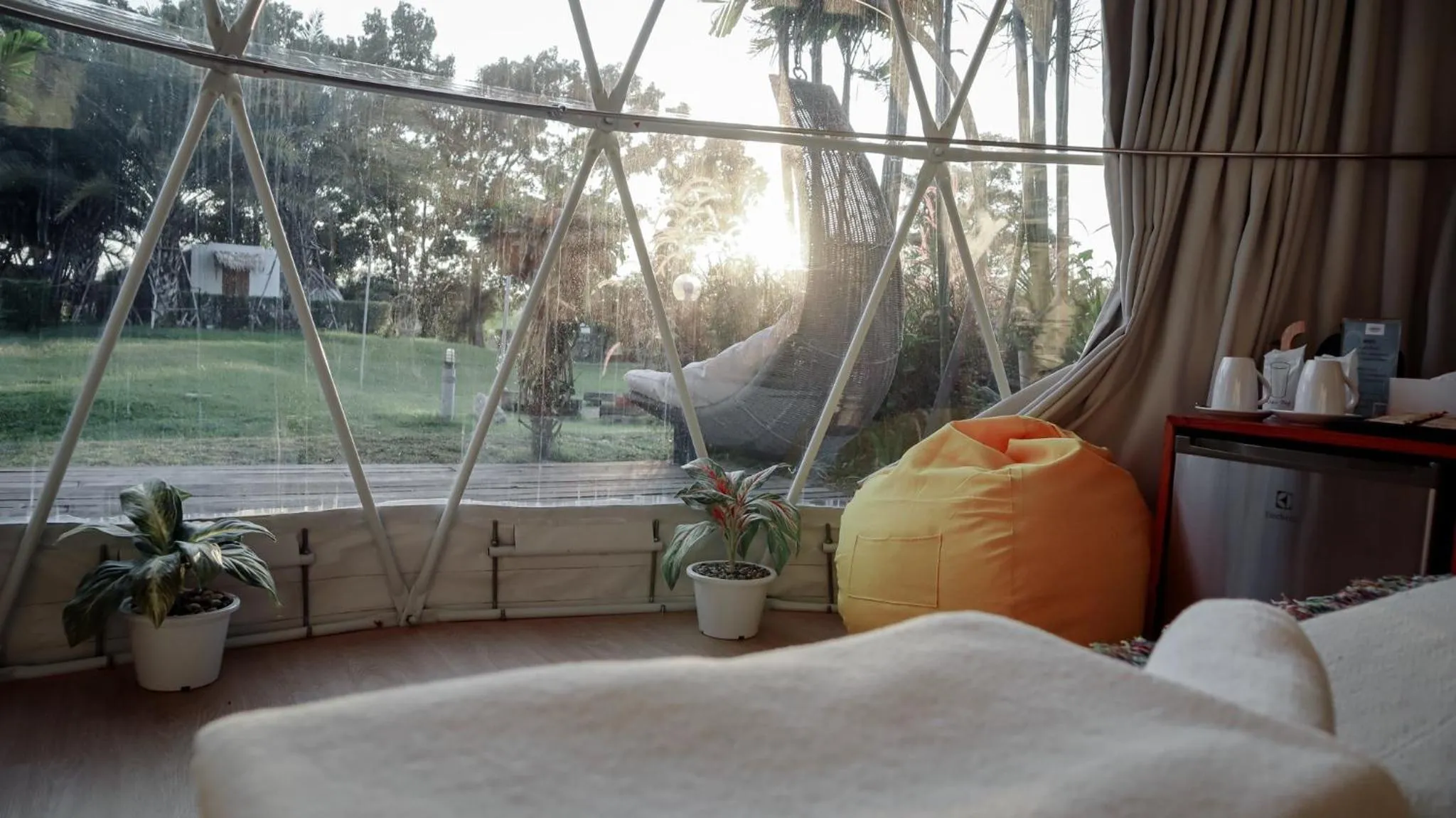 View (from property/room), Bed in The Campster Kanchanaburi