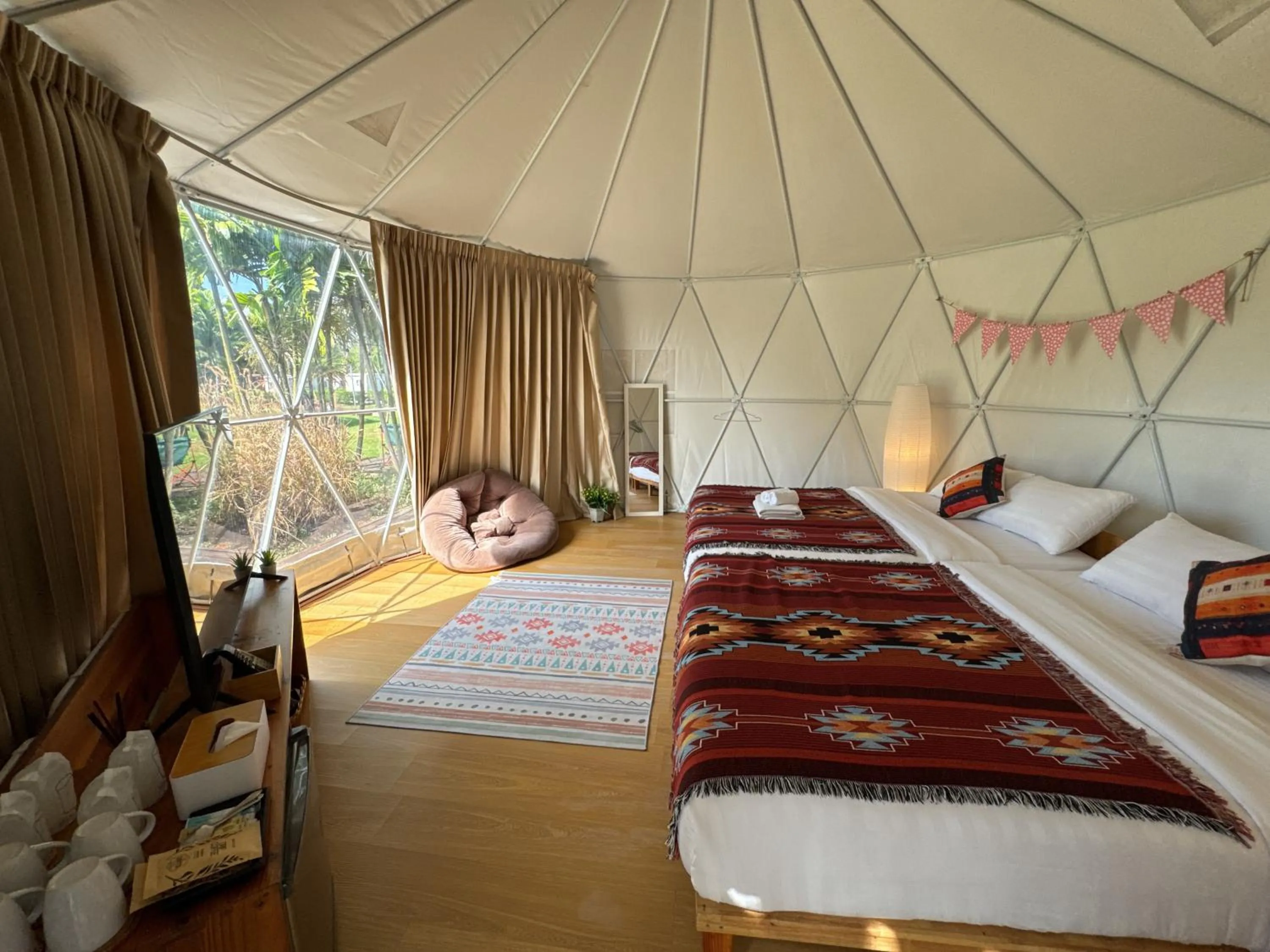 Bed in The Campster Kanchanaburi