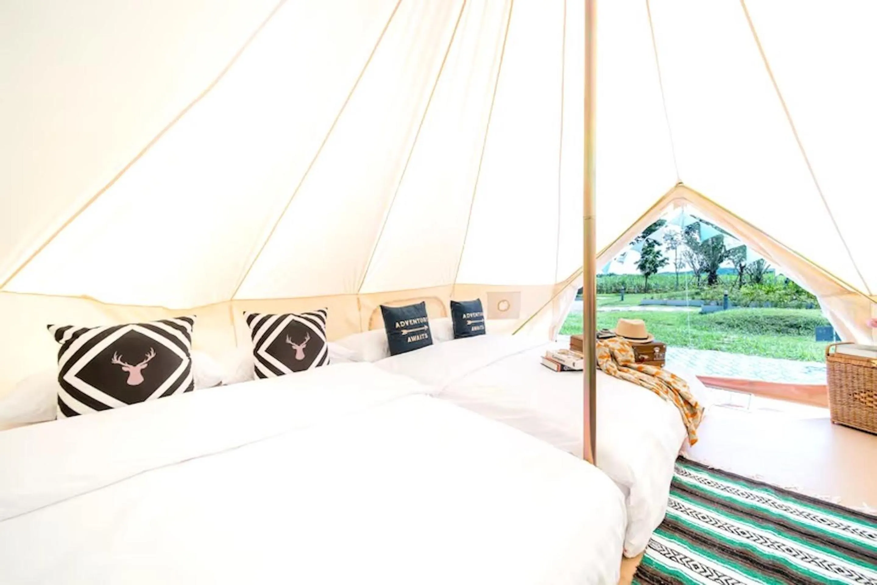 Bed in The Campster Kanchanaburi