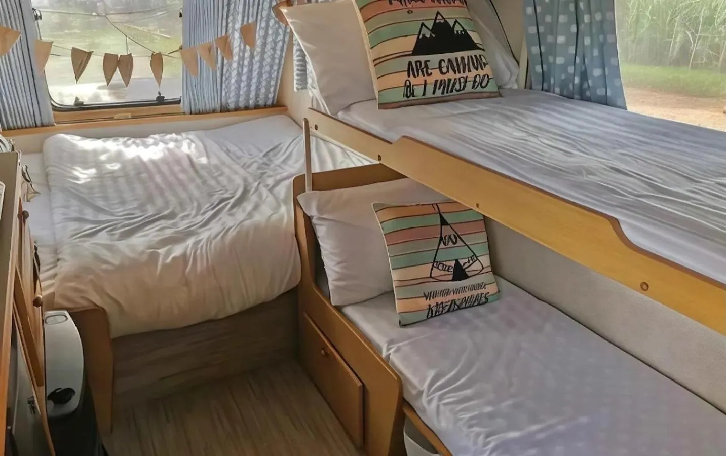 Bed in The Campster Kanchanaburi