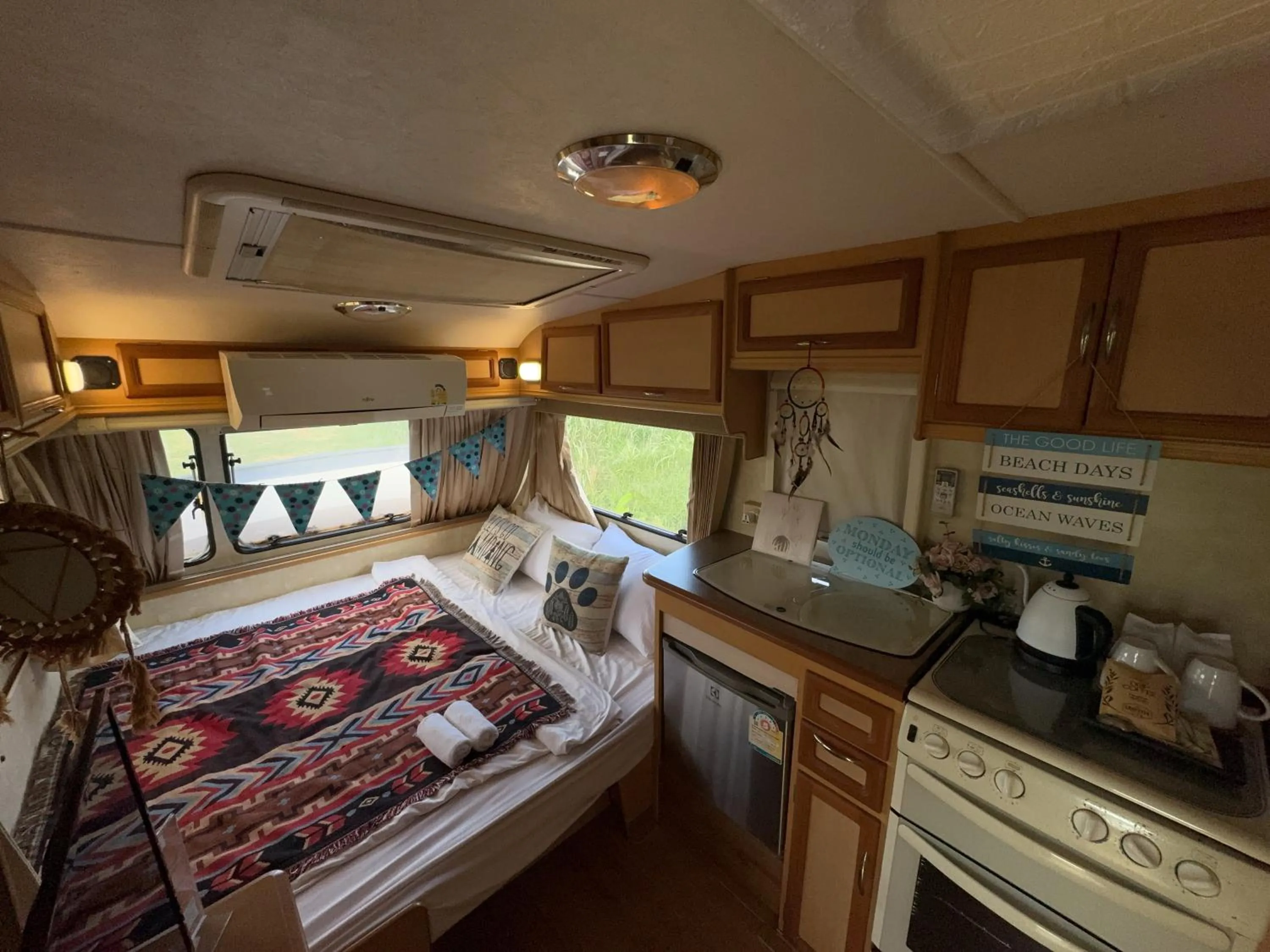 Bed in The Campster Kanchanaburi