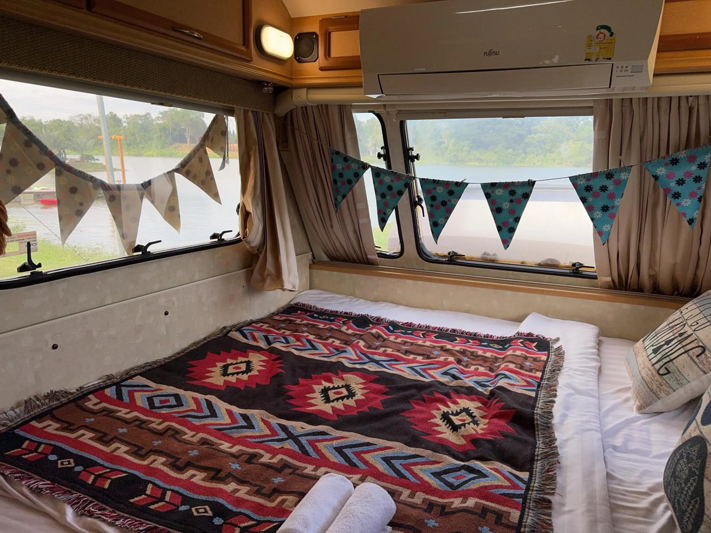 Bed in The Campster Kanchanaburi