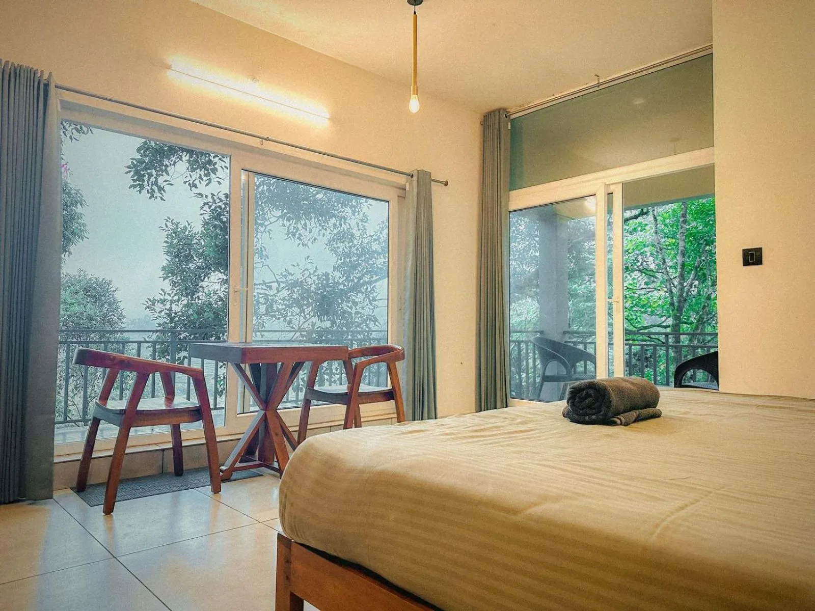 View (from property/room), Bed in Forestscape Resort Munnar