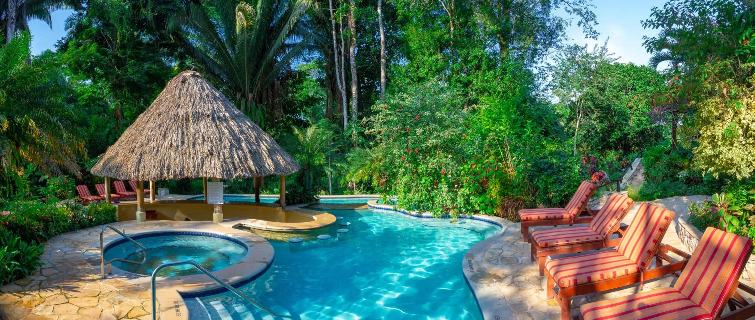 Pool view in Ian Anderson Caves Branch Jungle Lodge