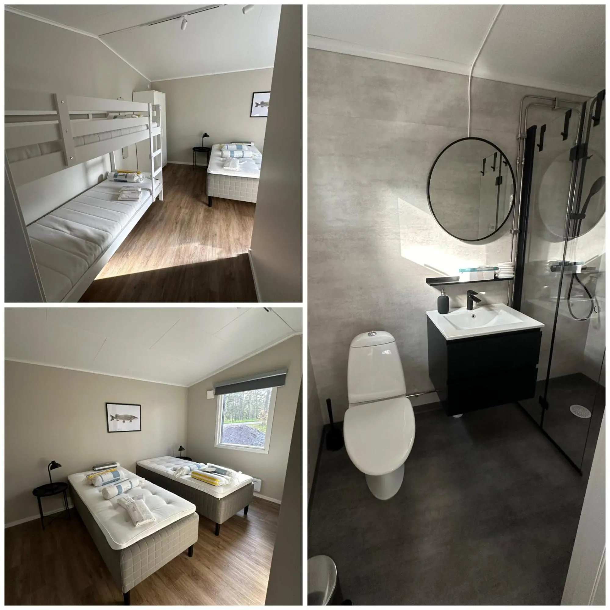 Shower, Bed in Perchlodge