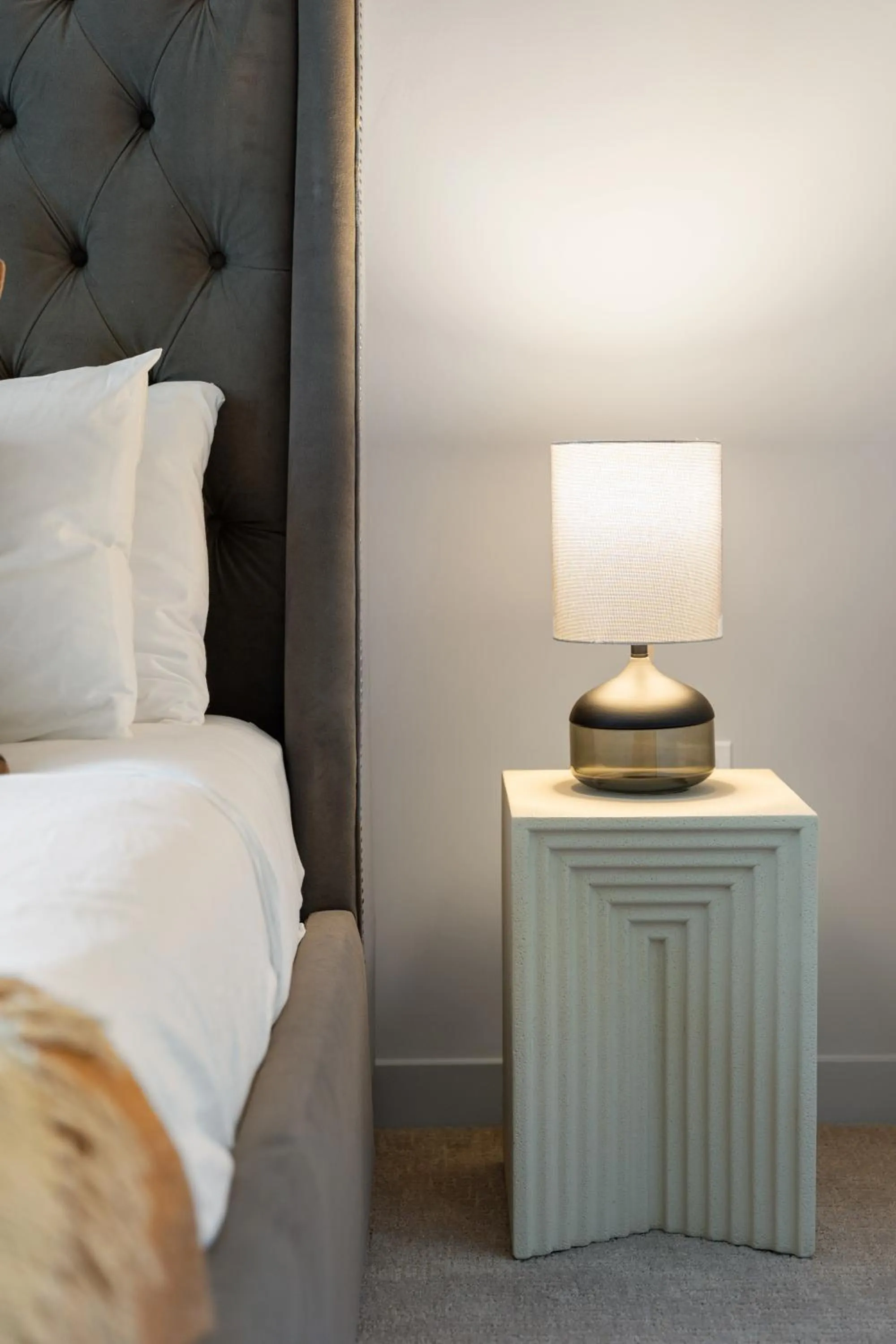 Decorative detail, Bed in Luxury Apartments by Hyatus at The Asher