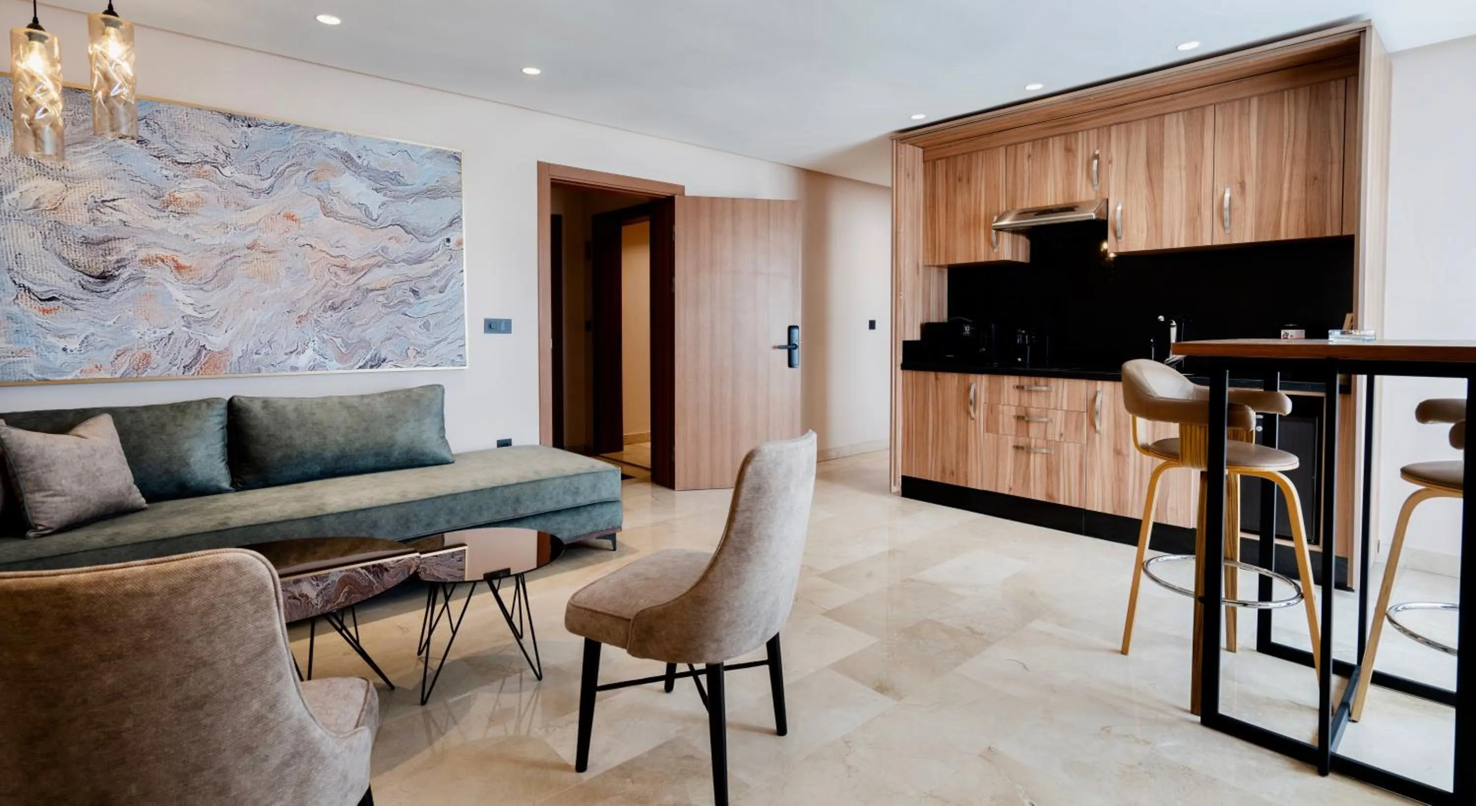 Kitchen or kitchenette in AS Premium By Soho Hotels Maarif