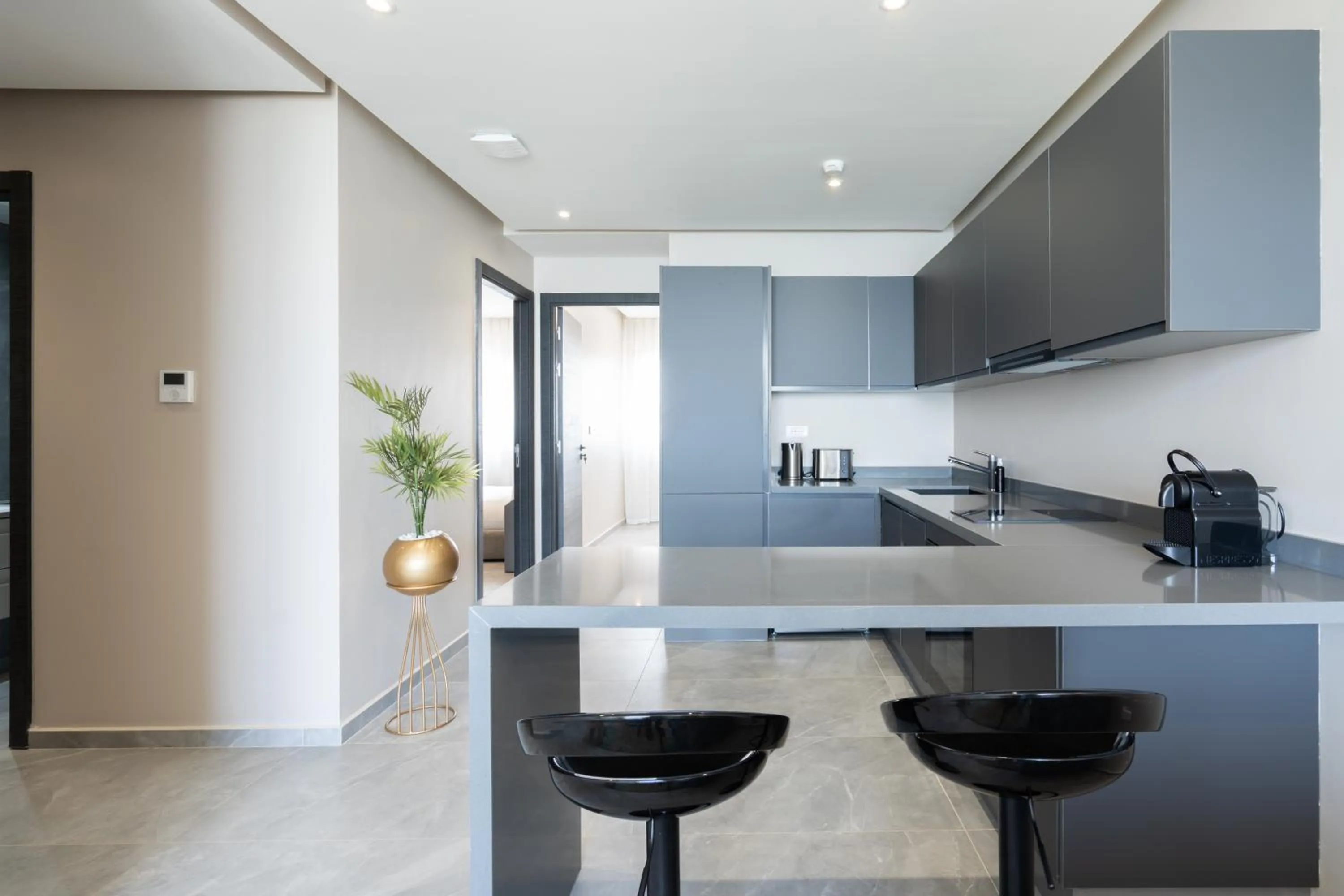 kitchen in Atlantic View Appart'Hotel