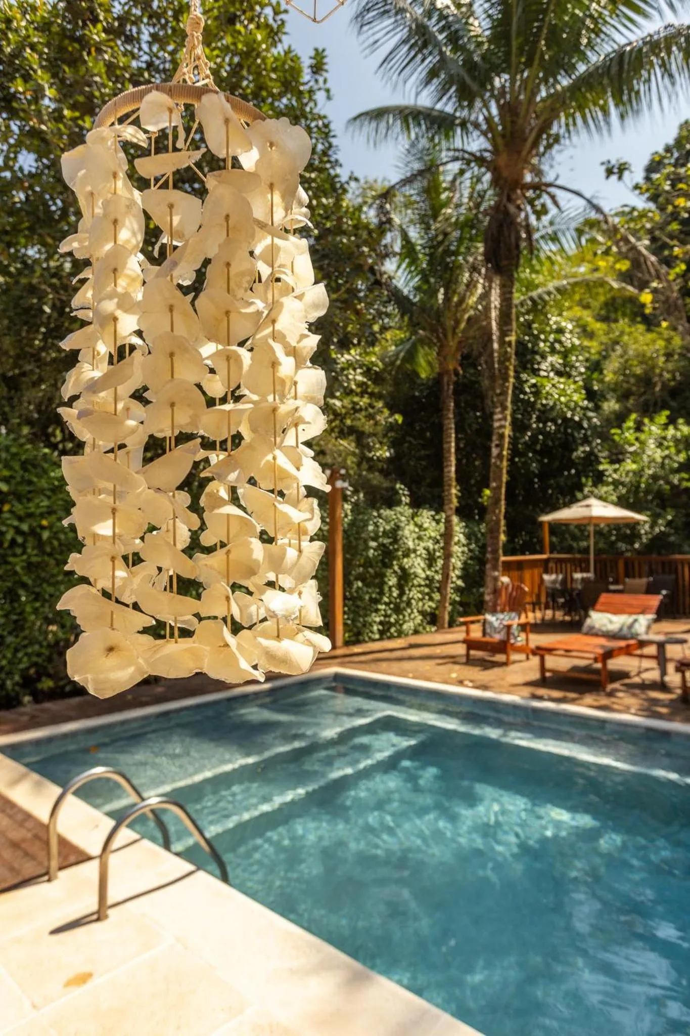 Pool view in Pousada Paraíso Almada