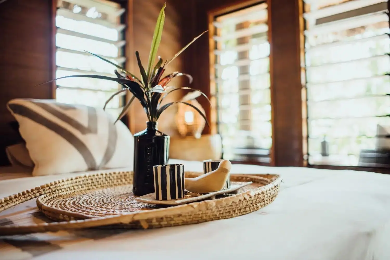 Photo of the whole room, Bed in Trees and Fishes Private Retreat