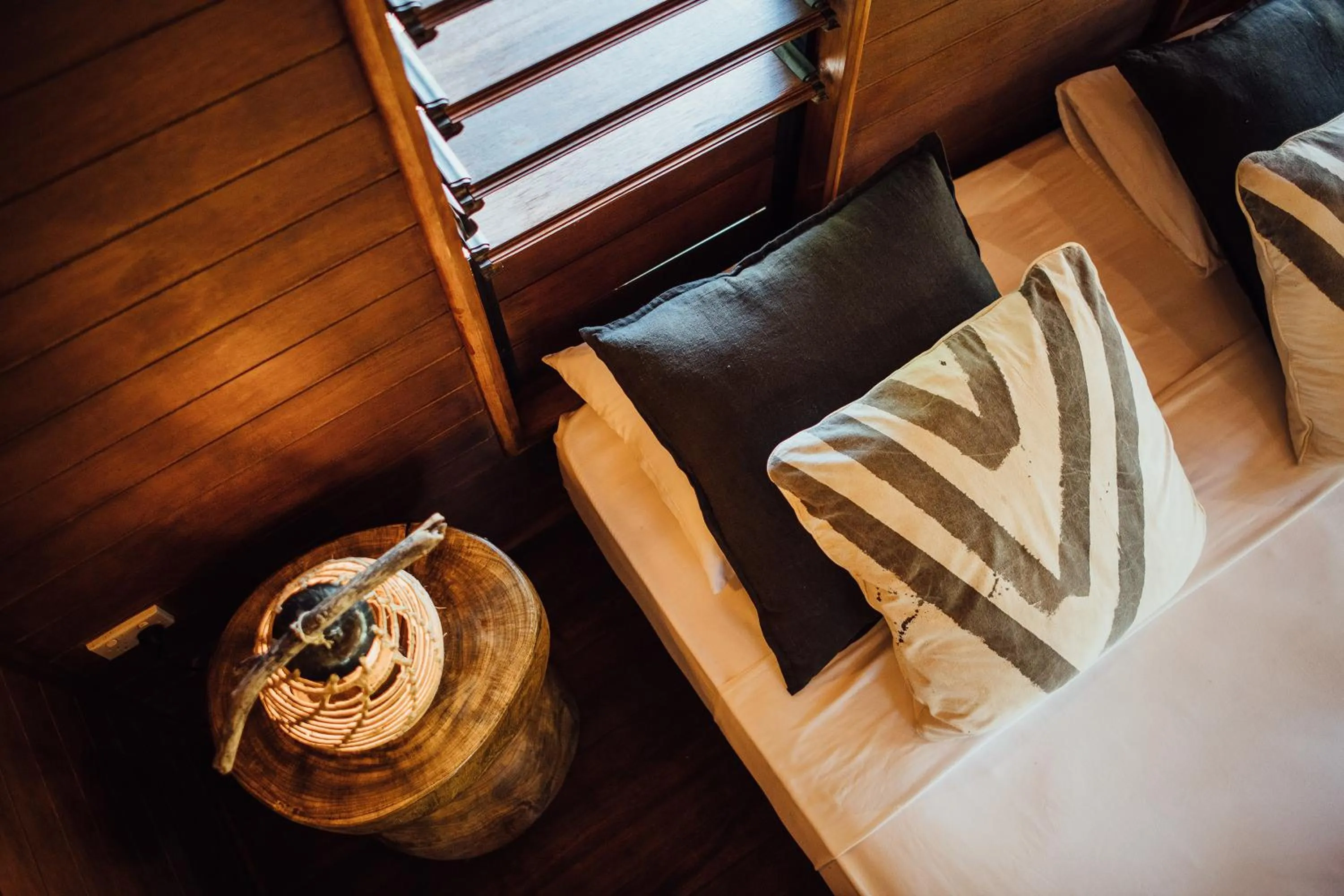 Decorative detail, Bed in Trees and Fishes Private Retreat