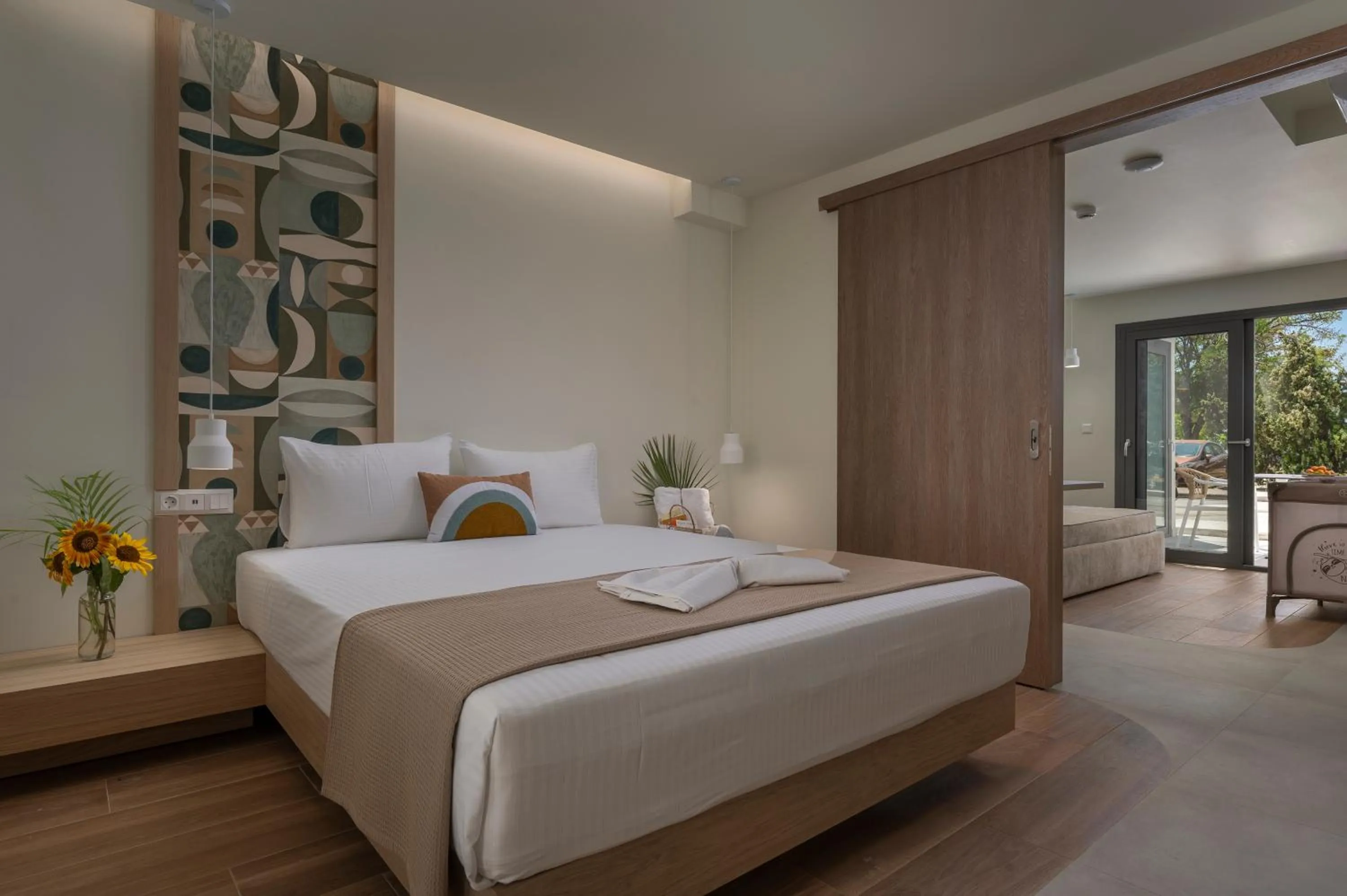 Bed in Sandy Seaside Suites