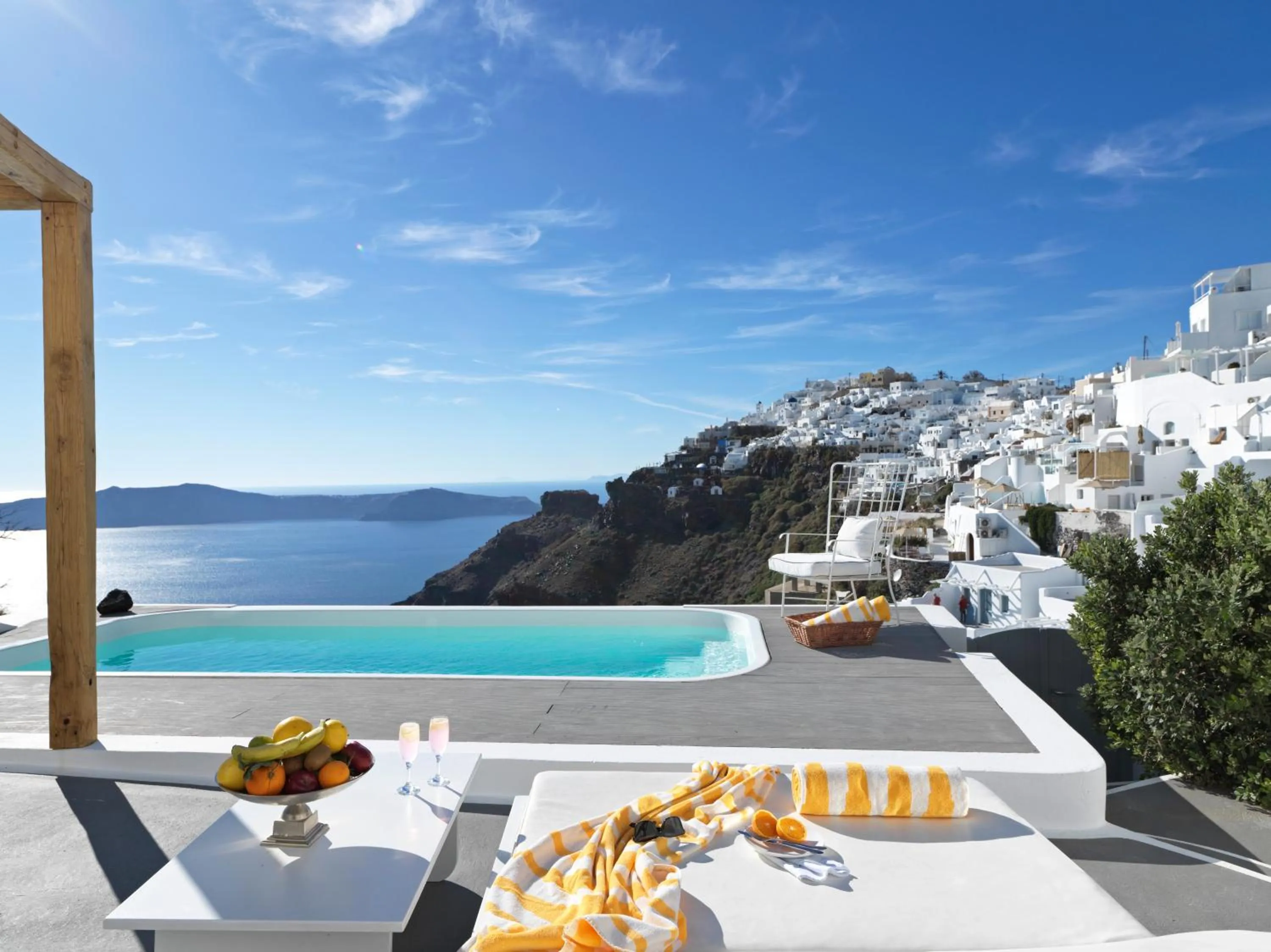 Balcony/Terrace in Katikies Chromata Santorini - The Leading Hotels of the World