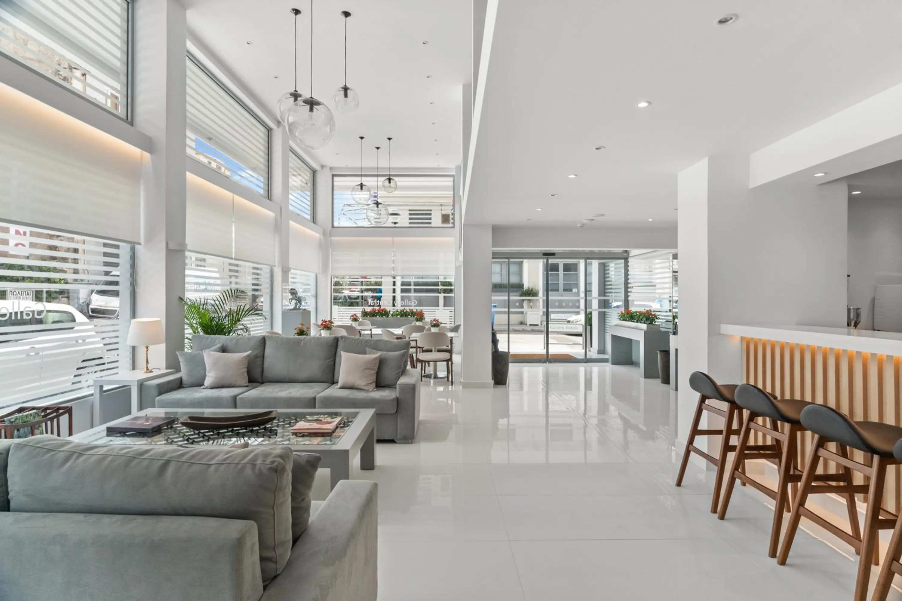 Seating area in Gallery Central Piraeus Port