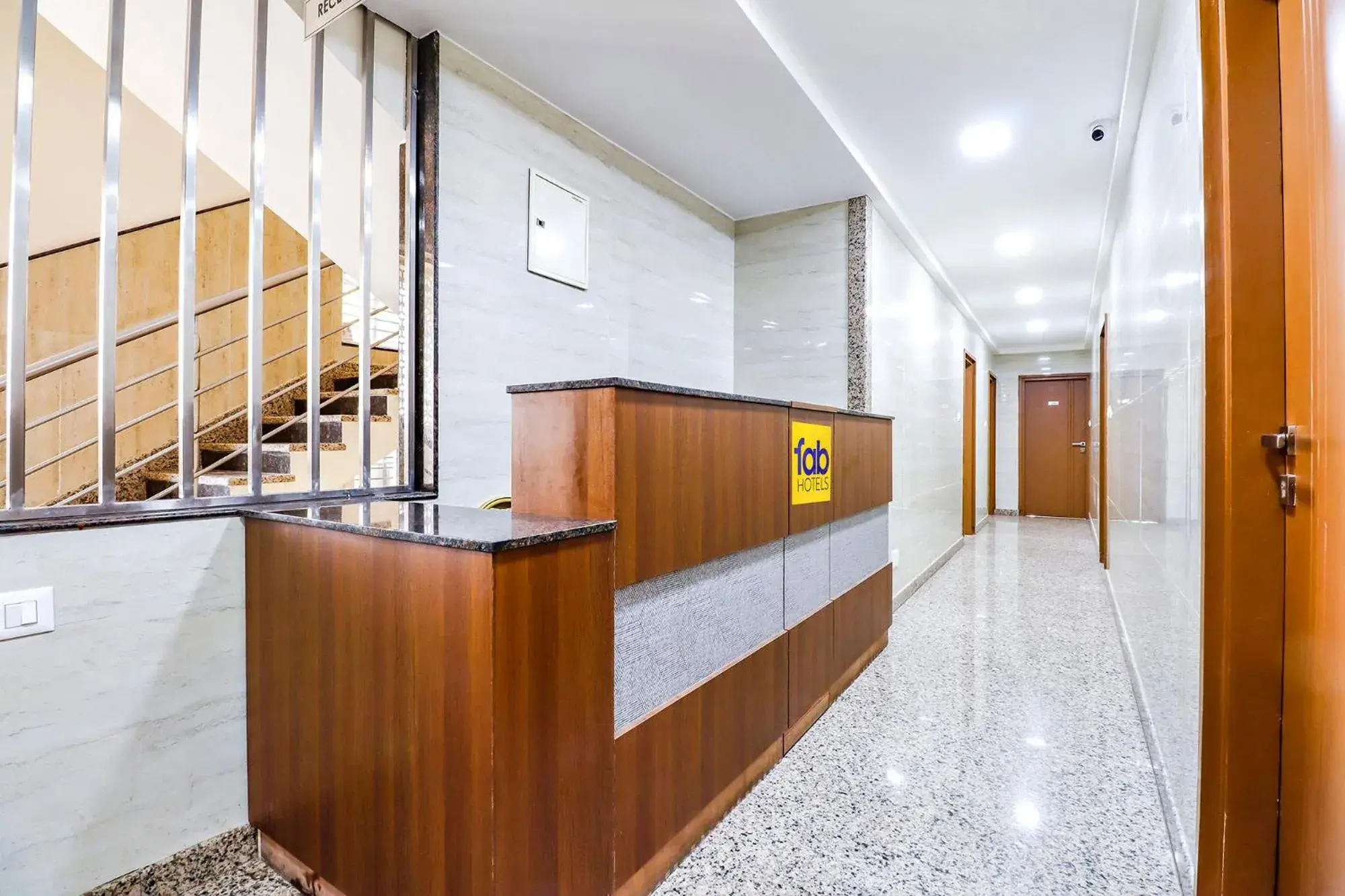 Lobby or reception in FabHotel Sathya Comforts - Nr Commercial Street Lobby or reception in FabHotel Sathya Comforts - Nr Commercial Street