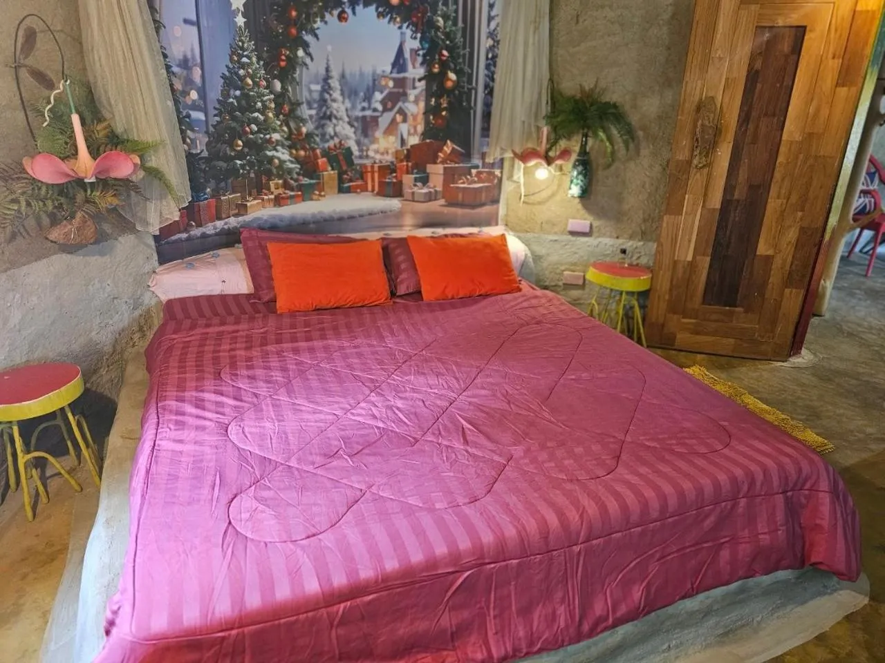 Bed in Clay House Chiang Mai By Alphatel