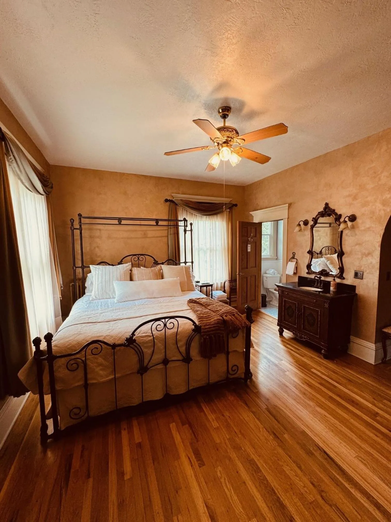 King Room with Balcony in The Gibson Mansion Bed and Breakfast