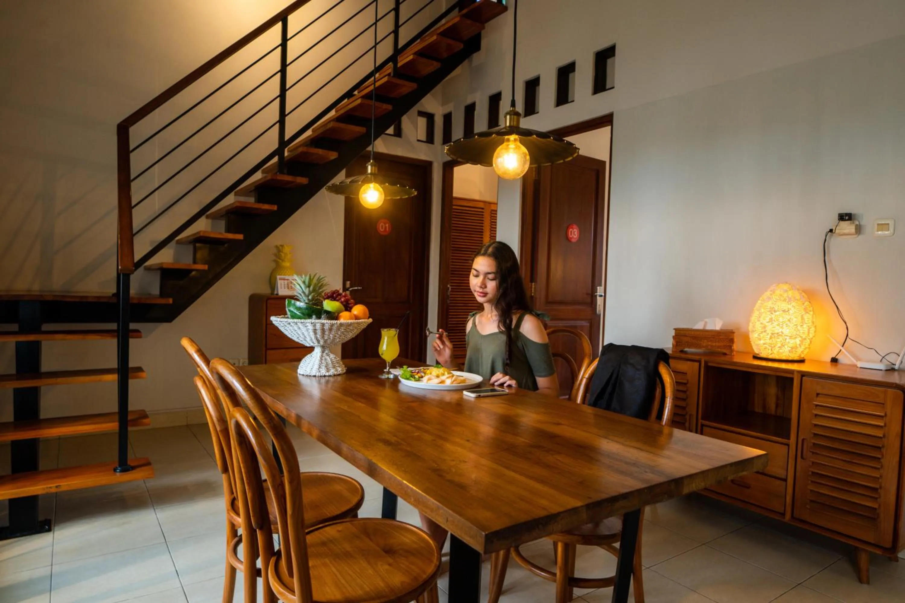 Dining area in De Tropen Jogja Villa
