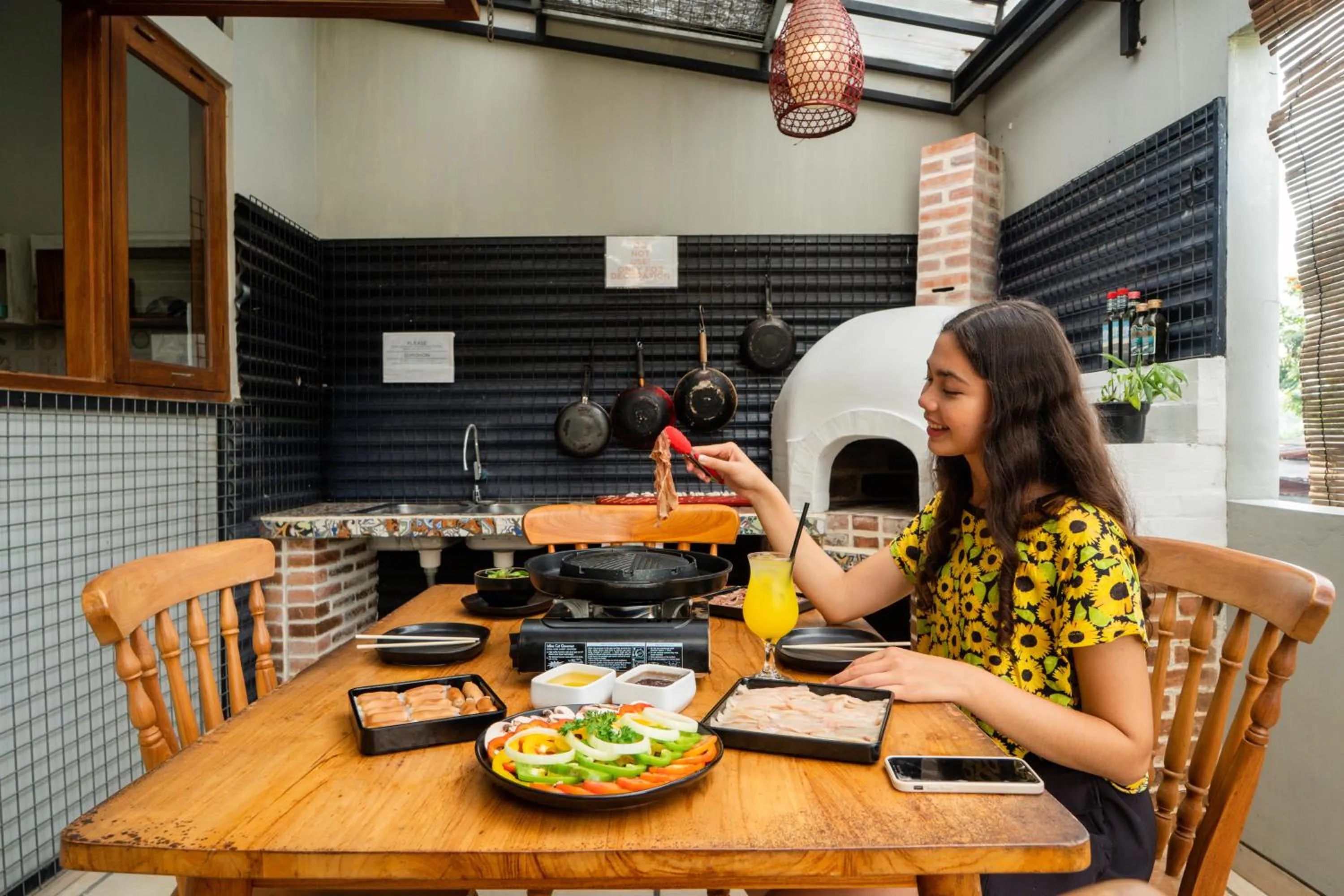 Dining area in De Tropen Jogja Villa