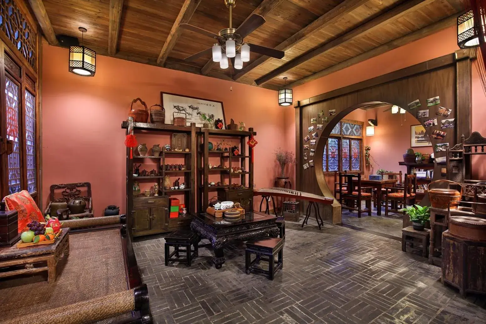 Lobby or reception in Yangshuo Mountain Nest Boutique Hotel Lobby or reception in Yangshuo Mountain Nest Boutique Hotel