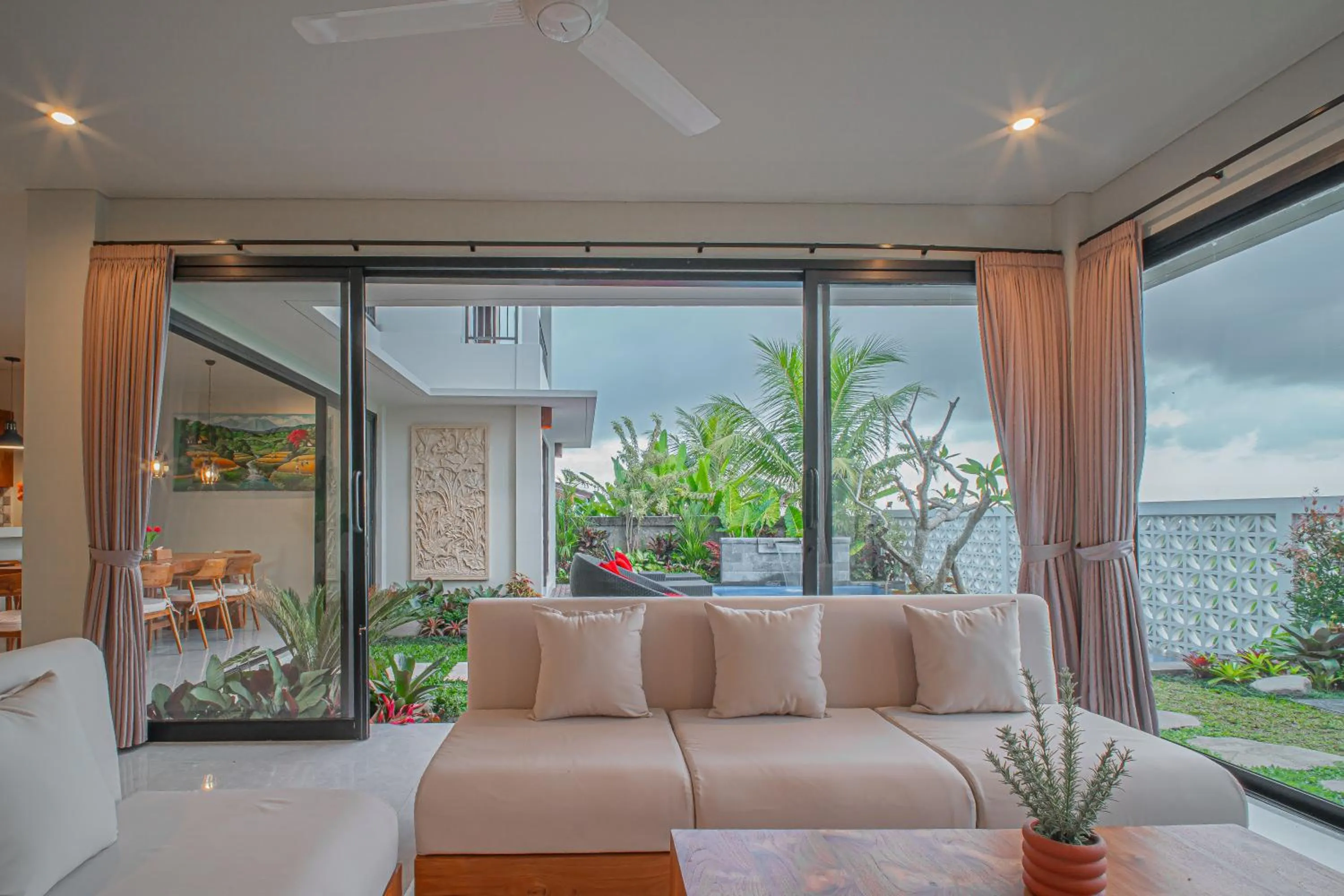 Seating area in Mahadewi Sunset Villa