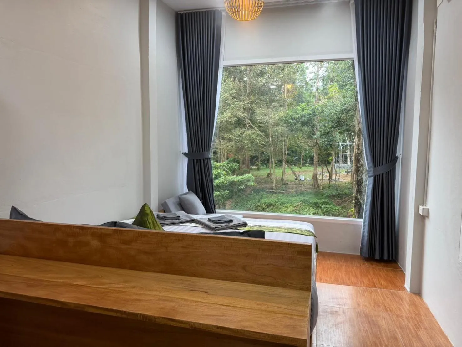 Quiet street view in Khao Sok Jungle Huts Resort