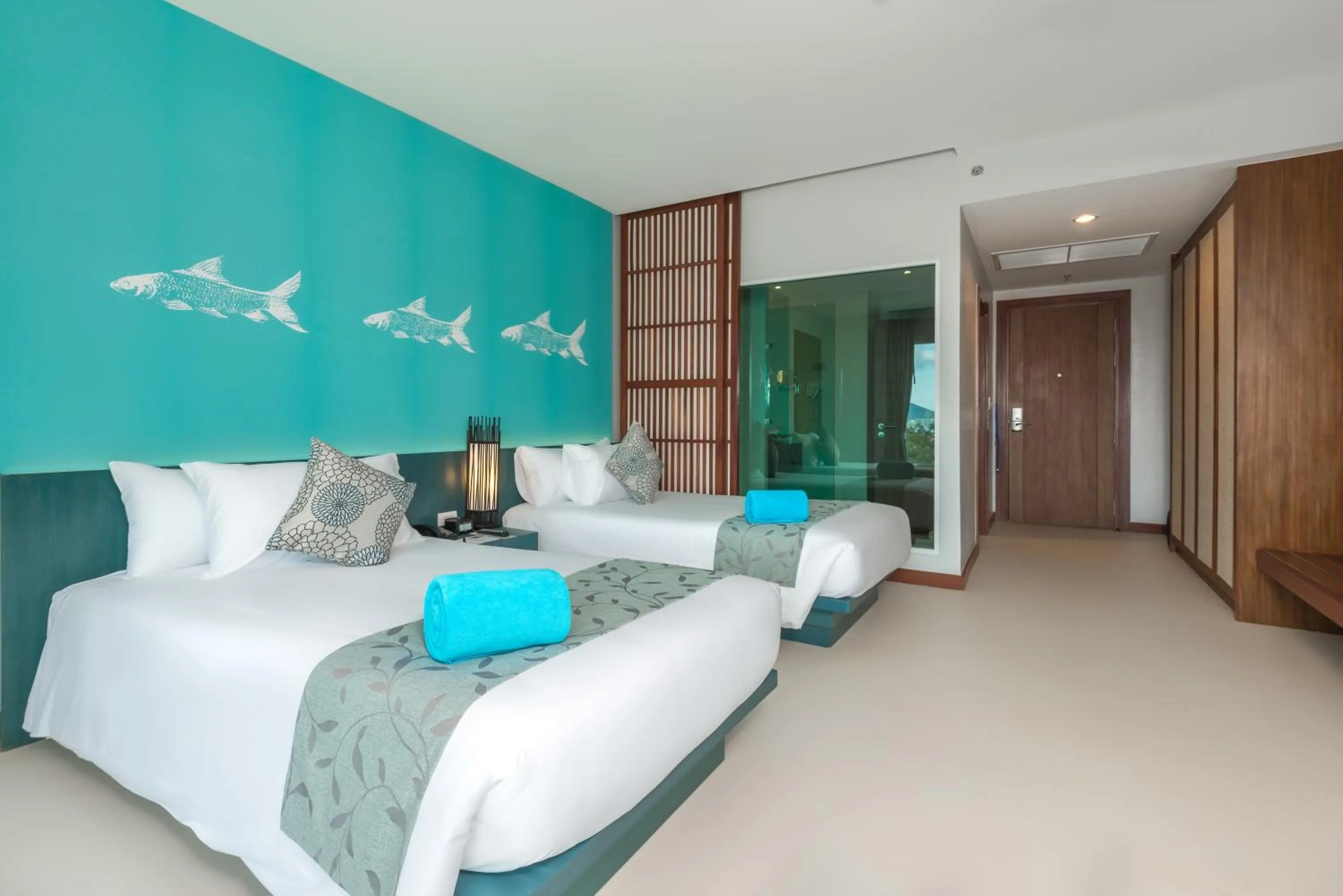 Bathroom, Bed in Fishermens Harbour Urban Resort - SHA Extra Plus