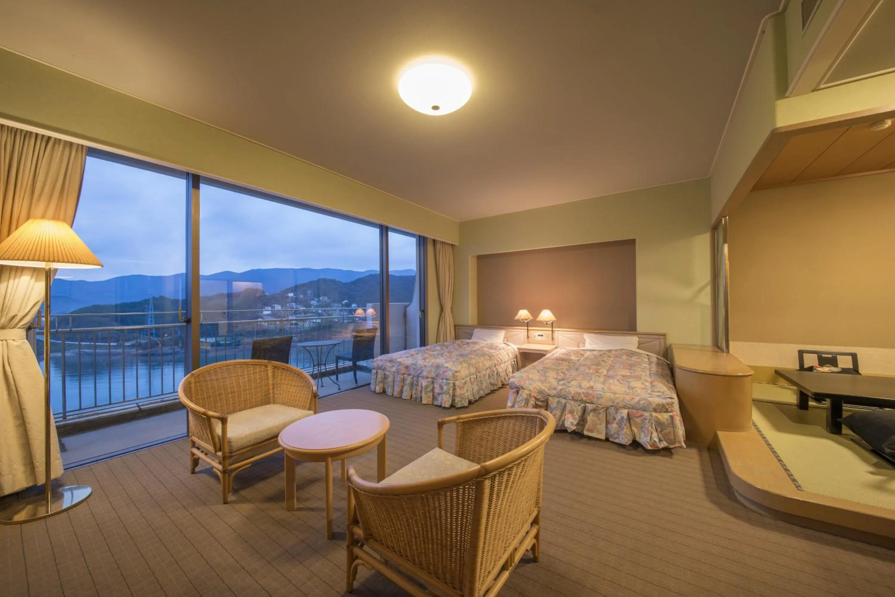 View (from property/room), Bed in Ryoso Uminocho