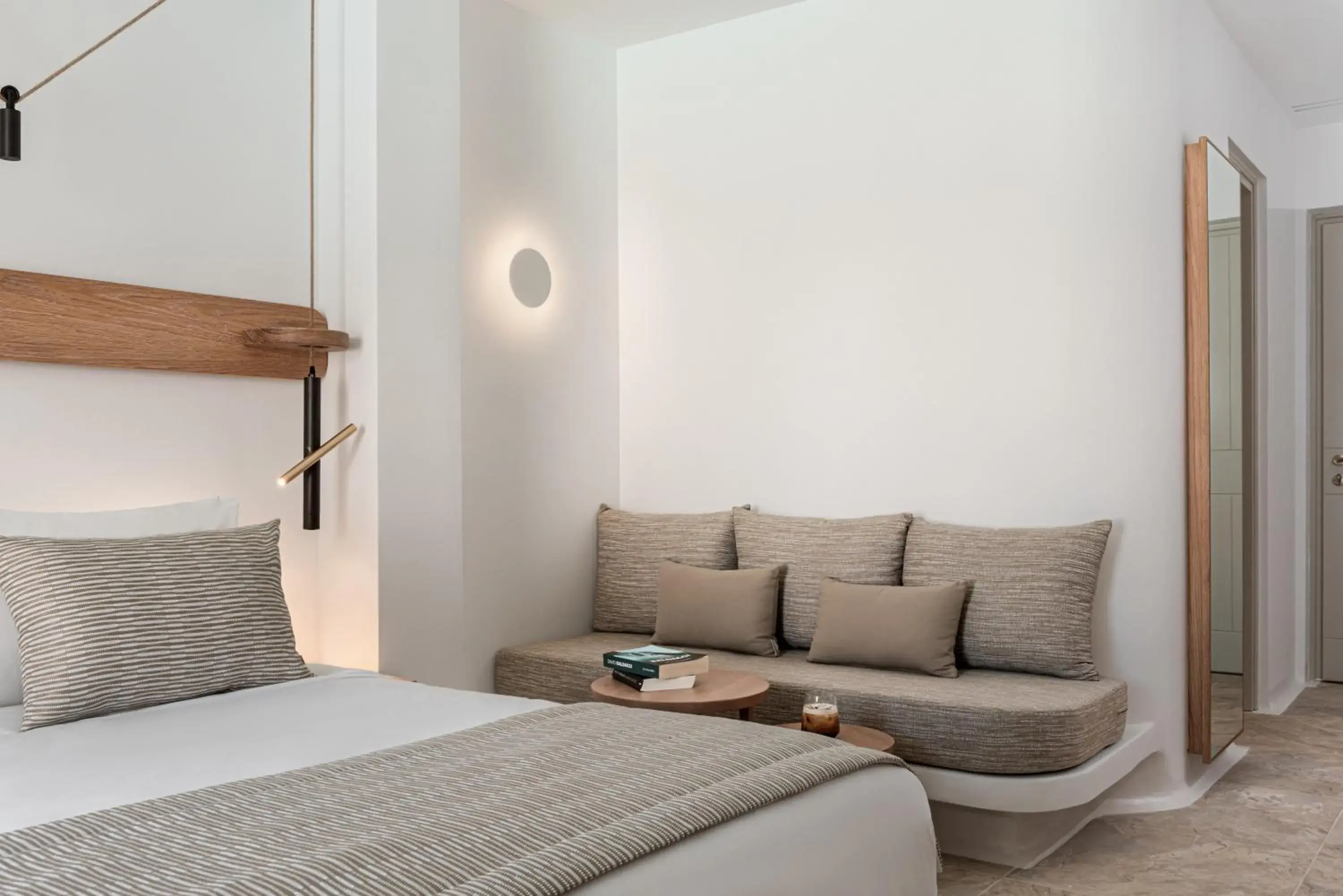 Bed in Santorini Kastelli Resort Bed in Santorini Kastelli Resort