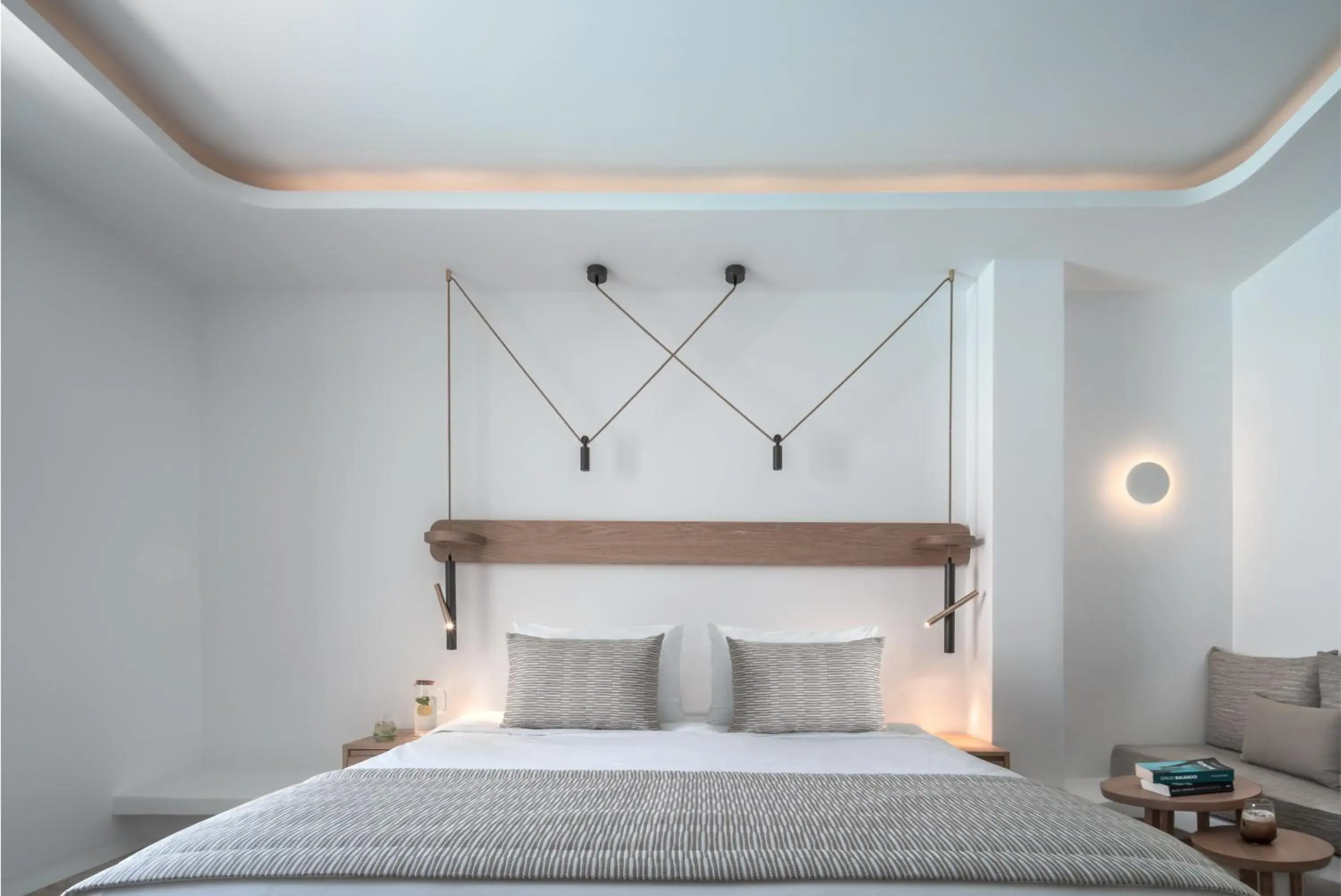 Bed in Santorini Kastelli Resort Bed in Santorini Kastelli Resort