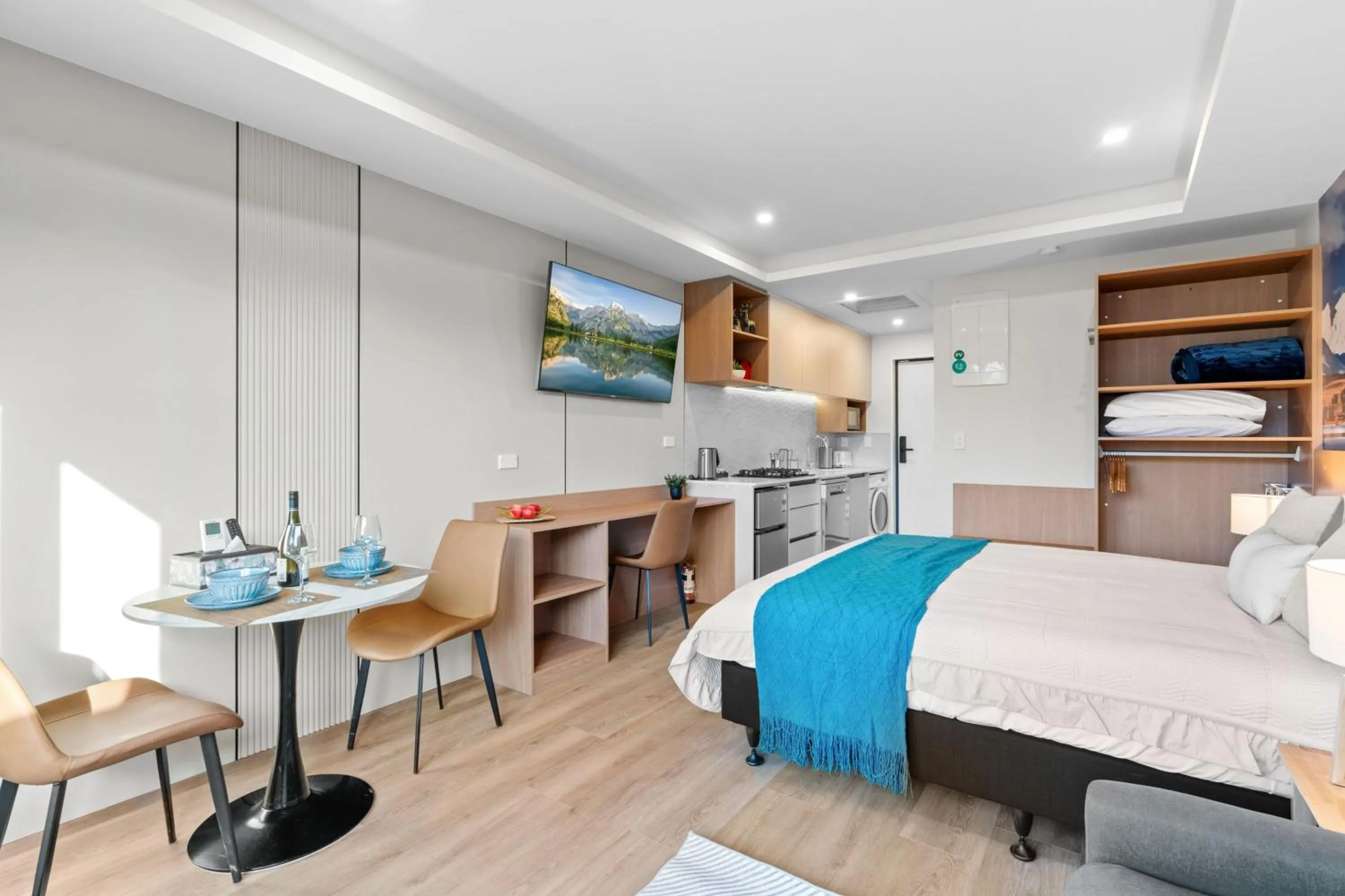 Bed in Sunshine Suites