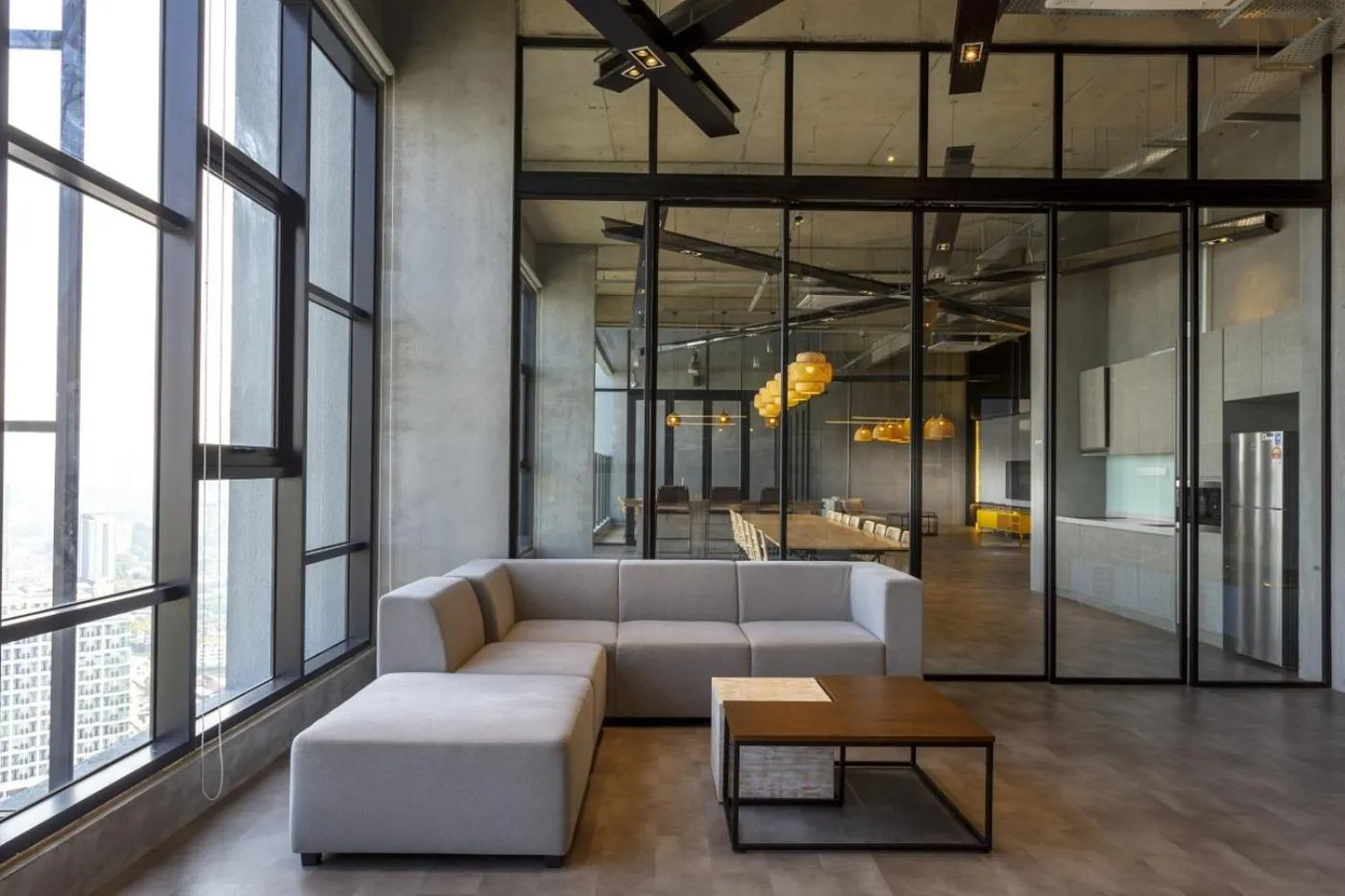 Seating area in Millerz Square Old Klang Road