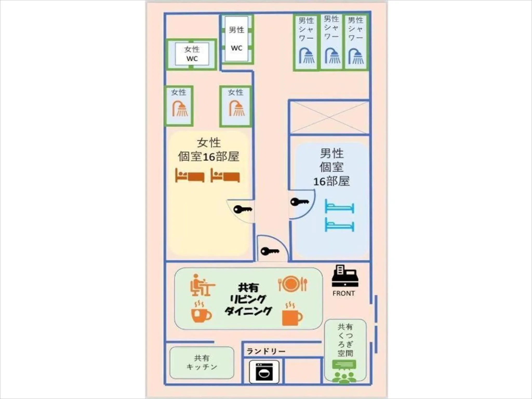Floor plan in Guest house cocode