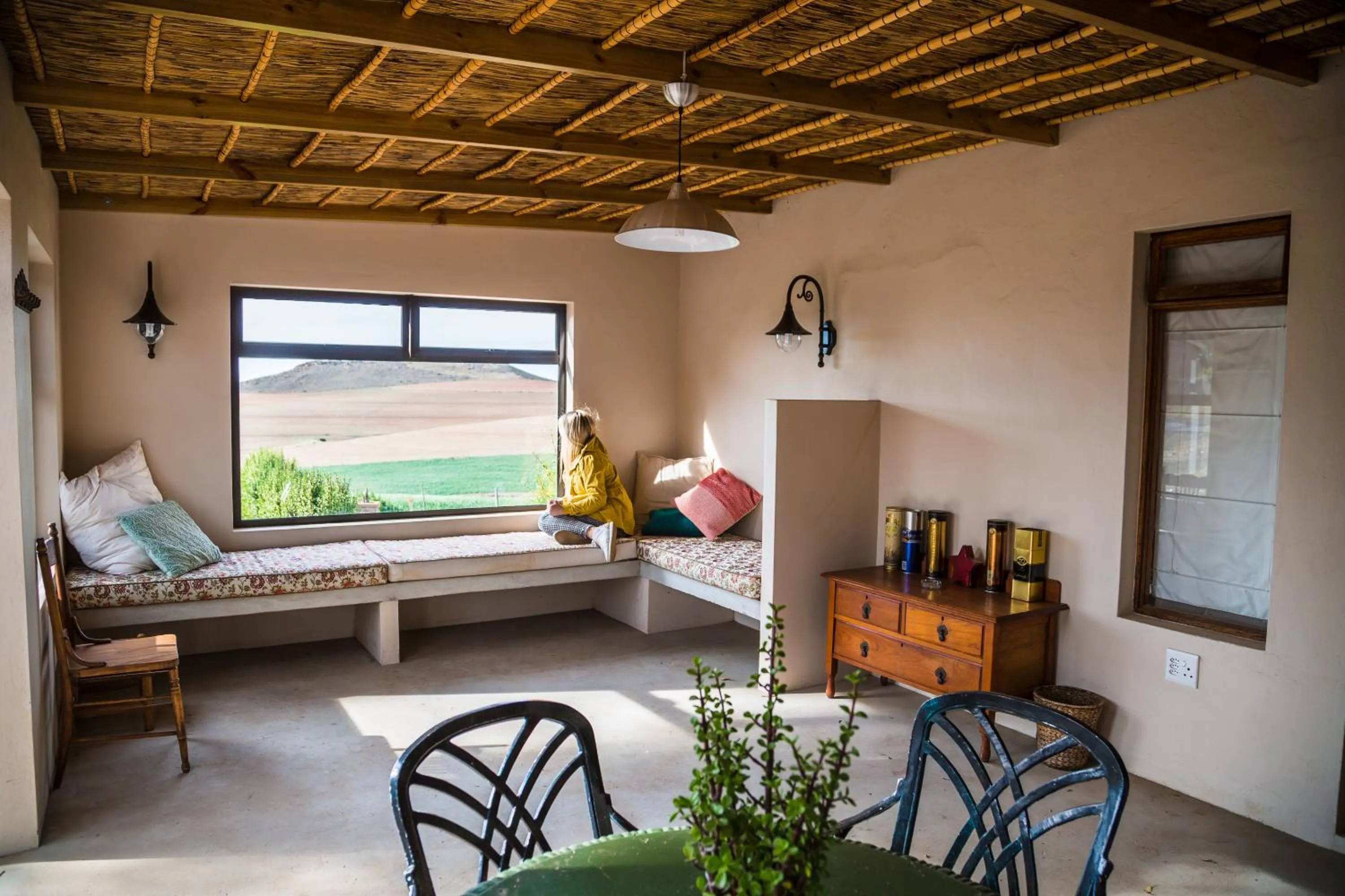 Balcony/Terrace, Bed in Skeiding Guest Farm