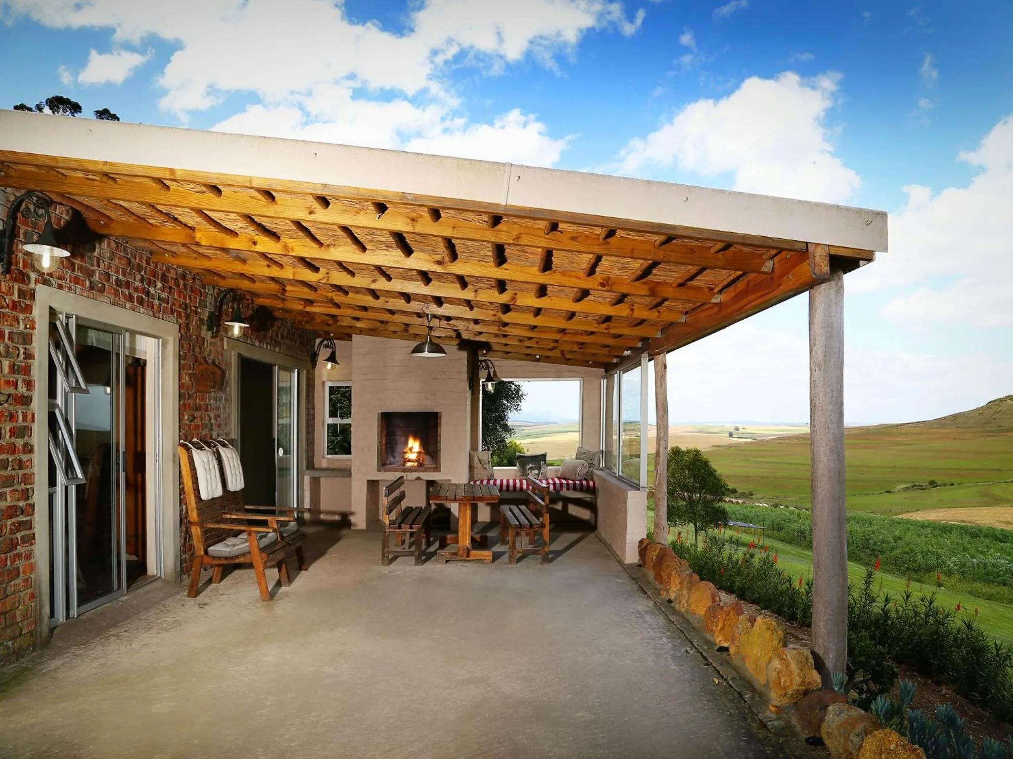 Balcony/Terrace in Skeiding Guest Farm